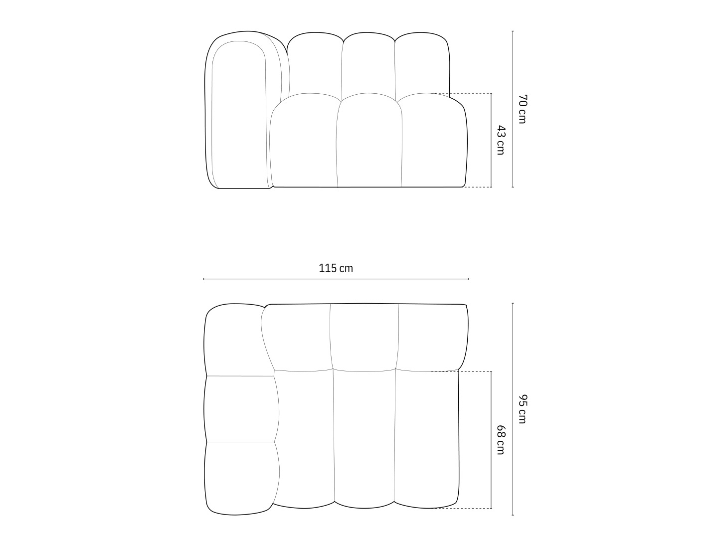Modularni fotelj Cirleve 110 (Salvador 19)