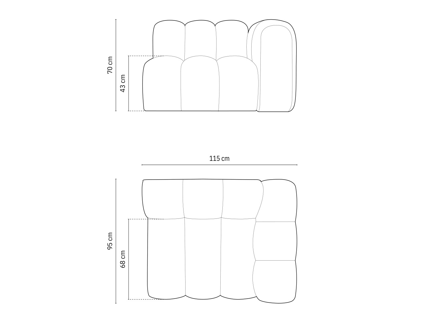 Modularni fotelj Cirleve 110 (Salvador 19)