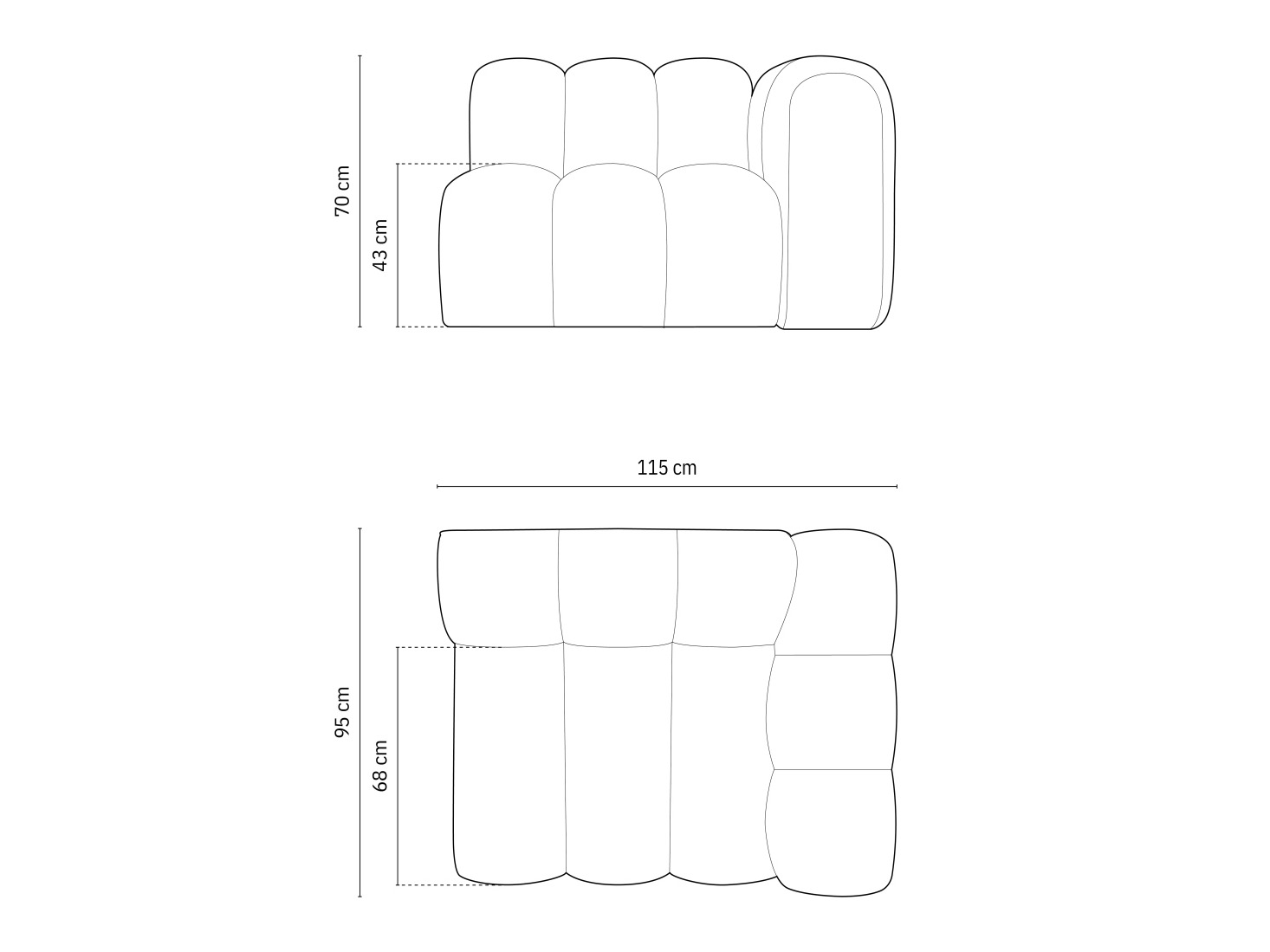 Modularni fotelj Cirleve 110 (Salvador 1)
