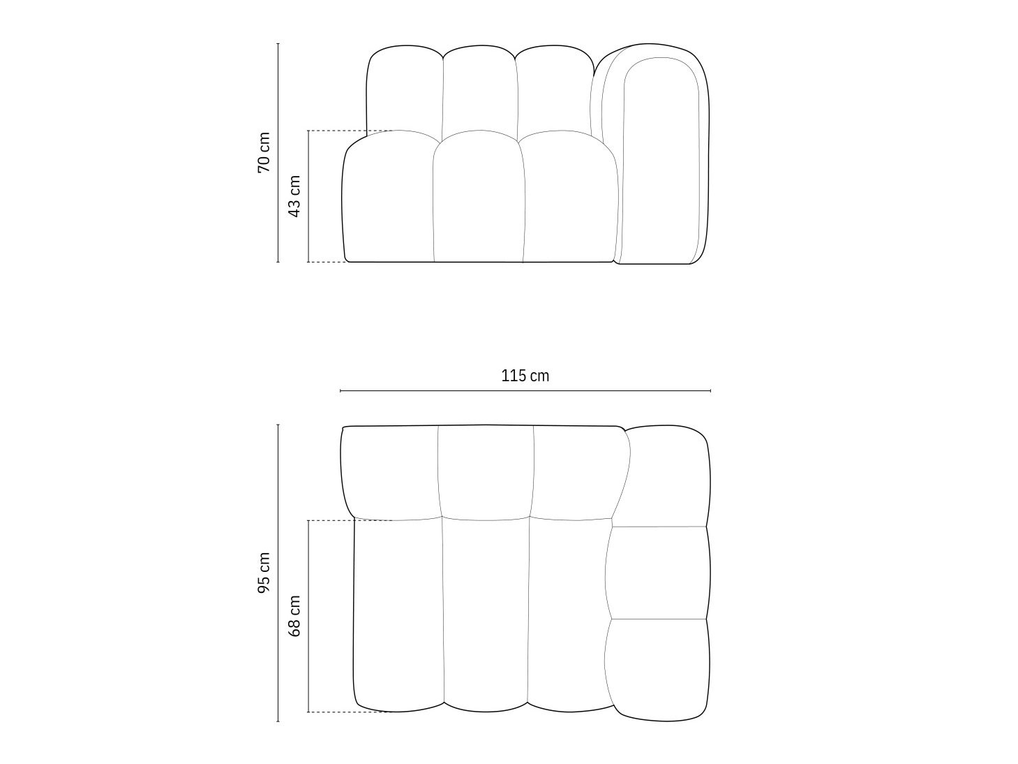 Modularni fotelj Cirleve 110 (Salvador 7)