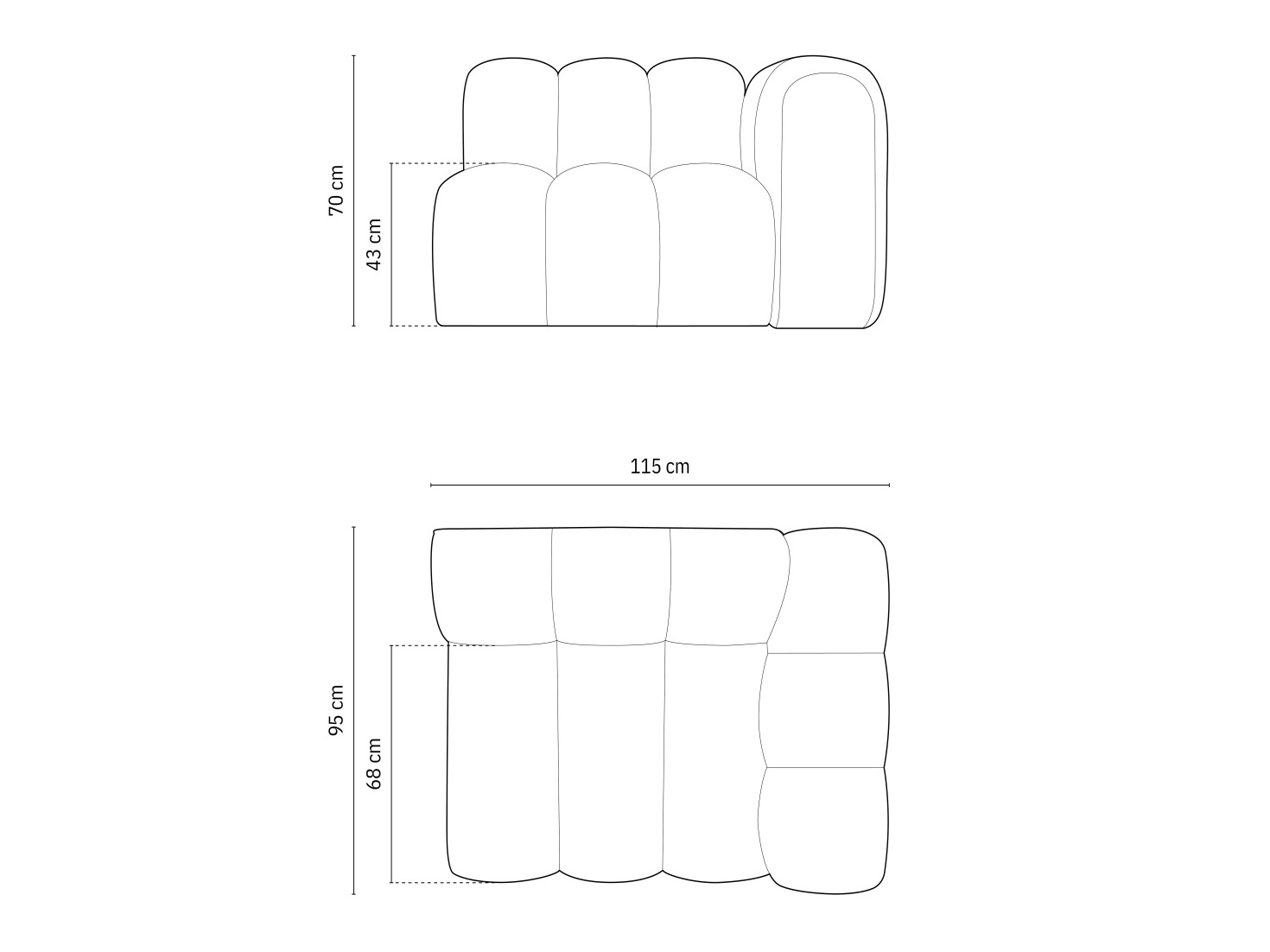 Modularni sedežni element Cirleve 110 (Salvador 05)