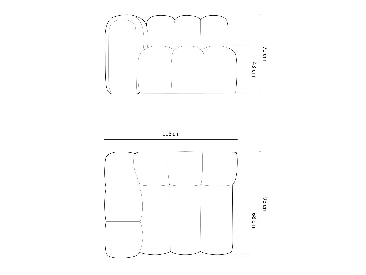 Modularni sedežni element Cirleve 110 (Salvador 10)