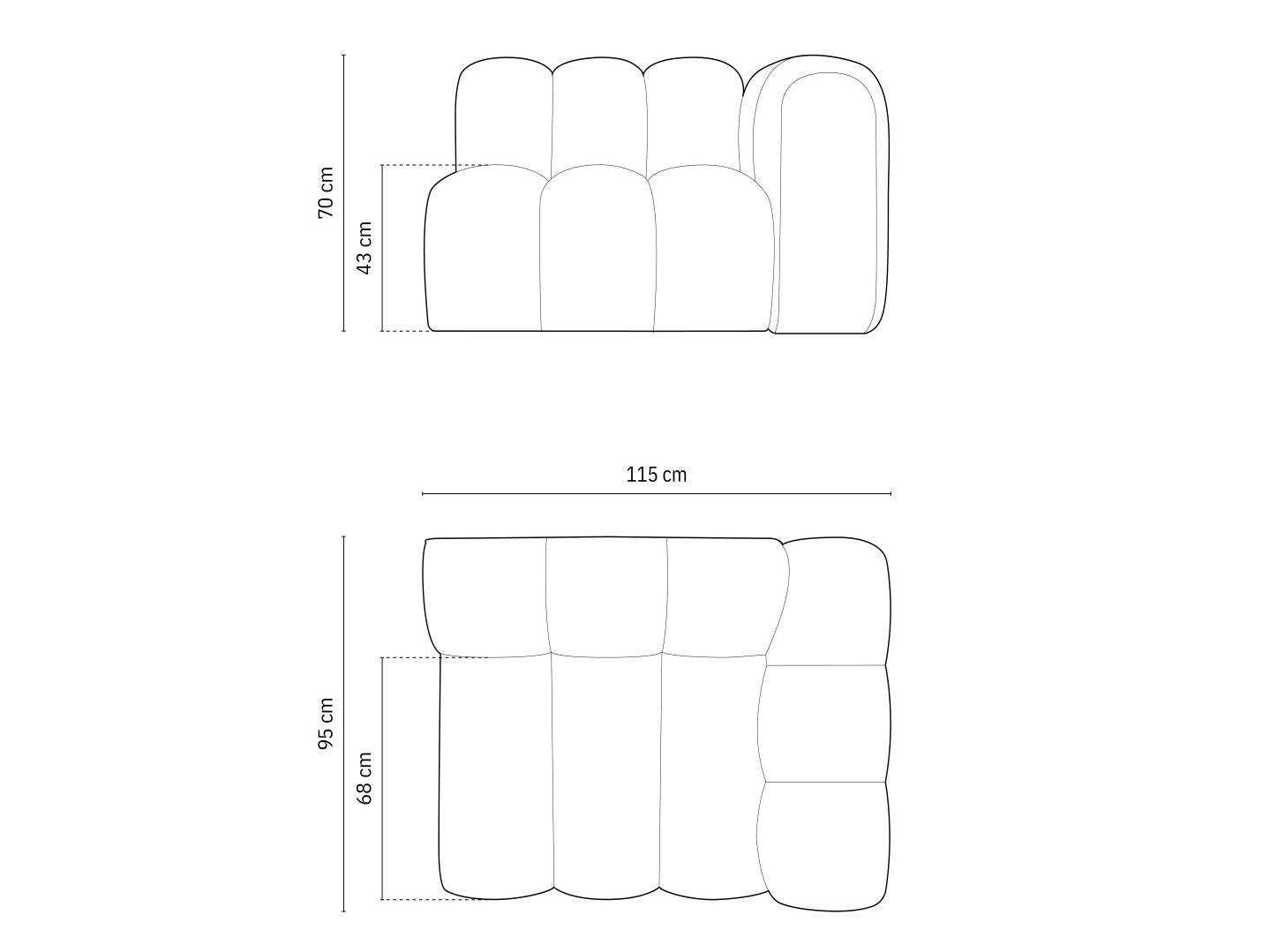 Modularni sedežni element Cirleve 110 (Salvador 10)
