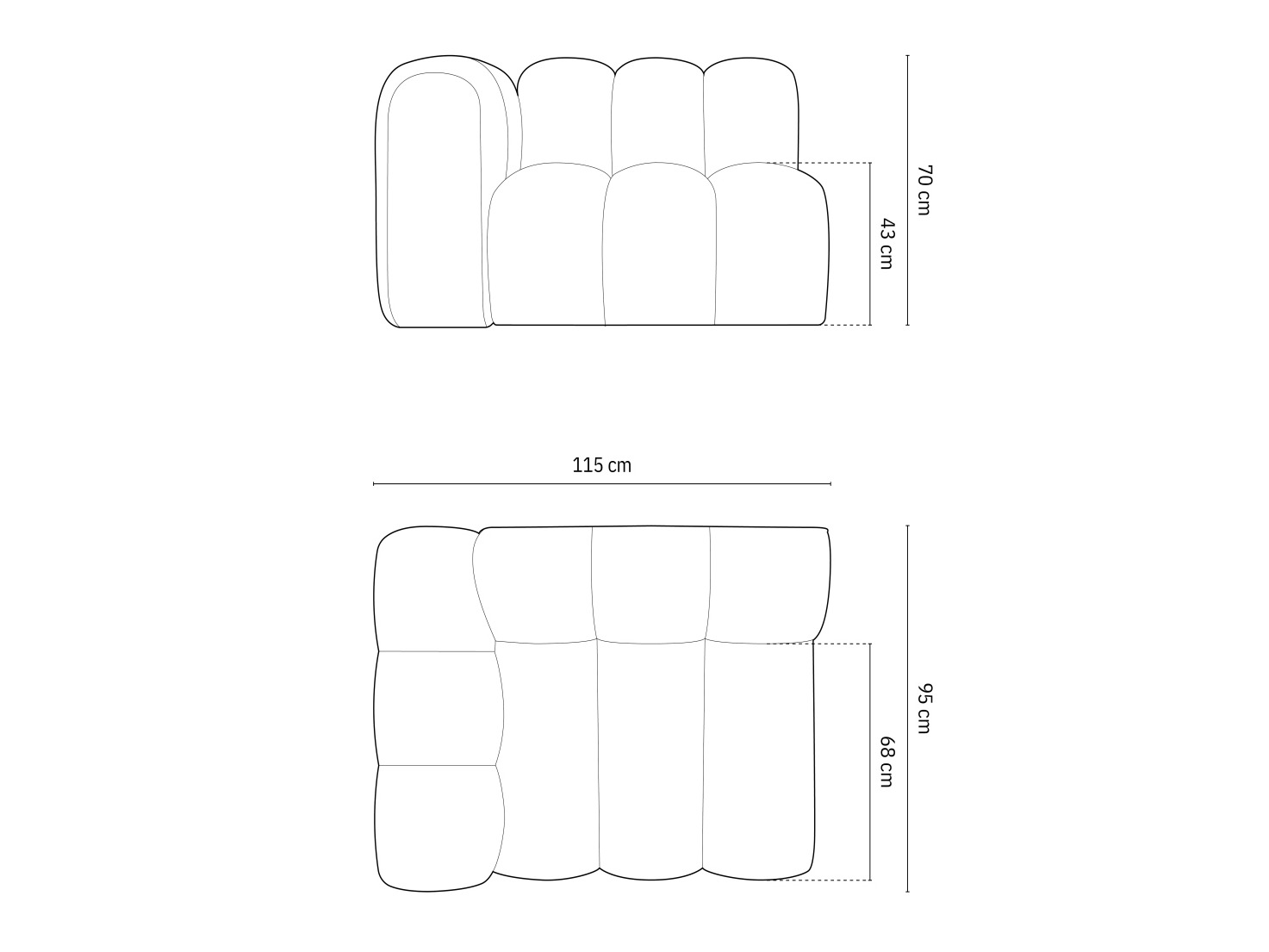 Modularni sedežni element Cirleve 110 (Salvador 12)
