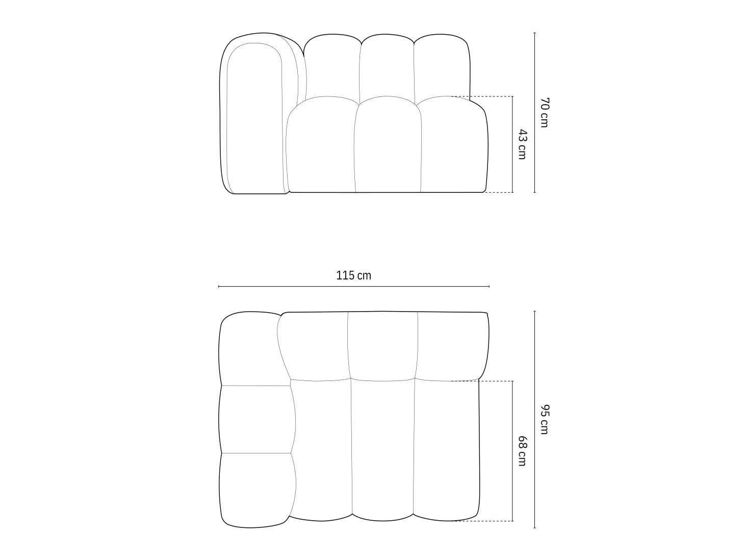 Modularni sedežni element Cirleve 110 (Salvador 14)
