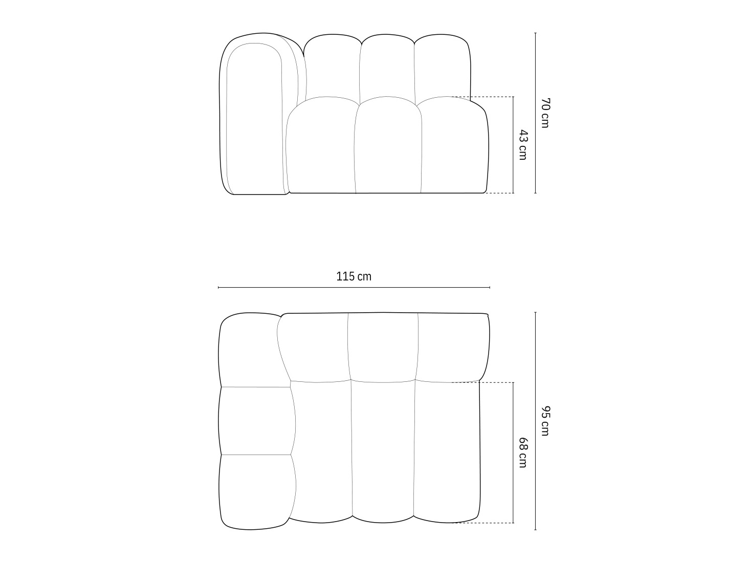 Modularni sedežni element Cirleve 110 (Salvador 17)