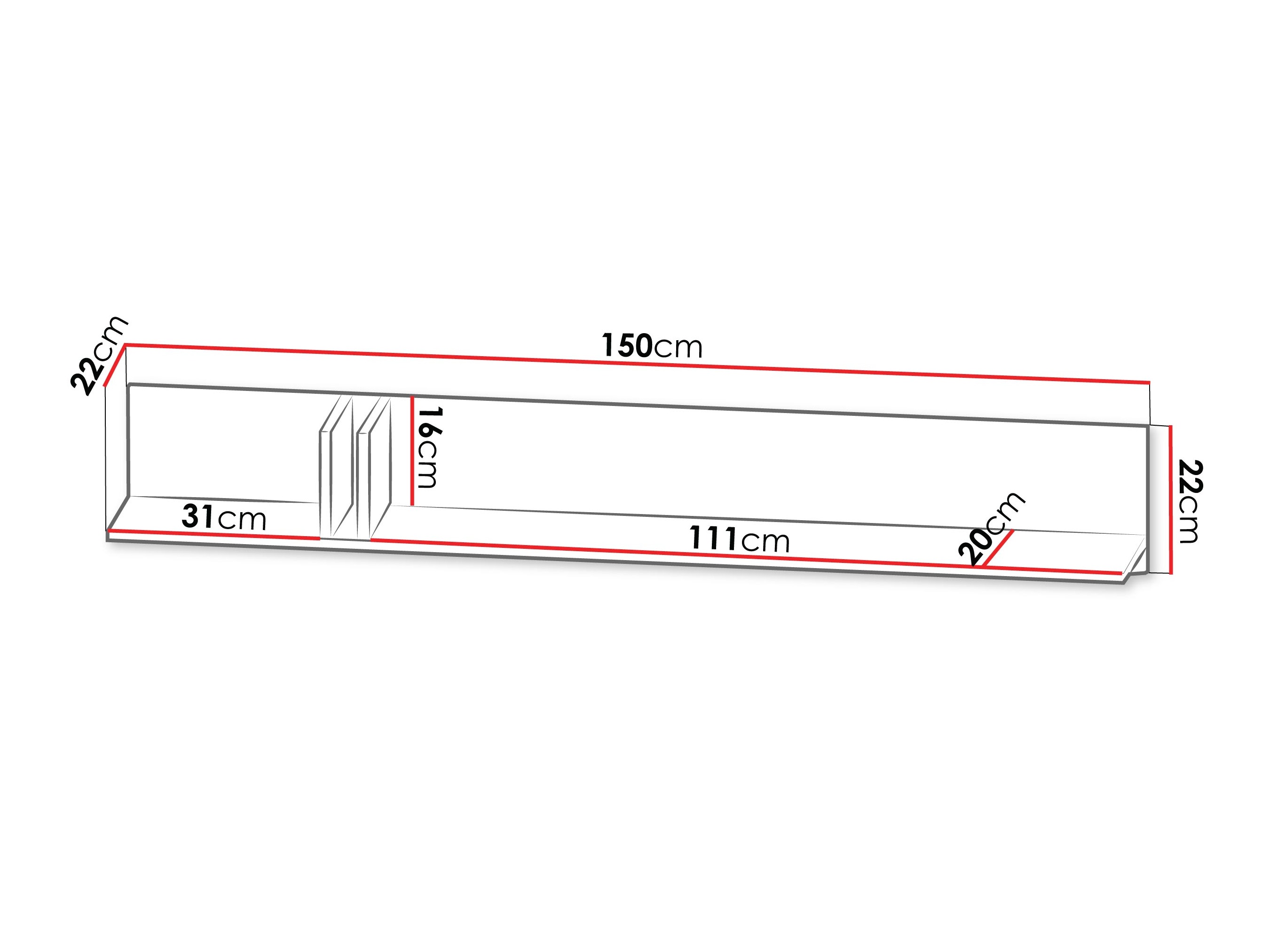 Stenska polica Levali 113 (Bež)
