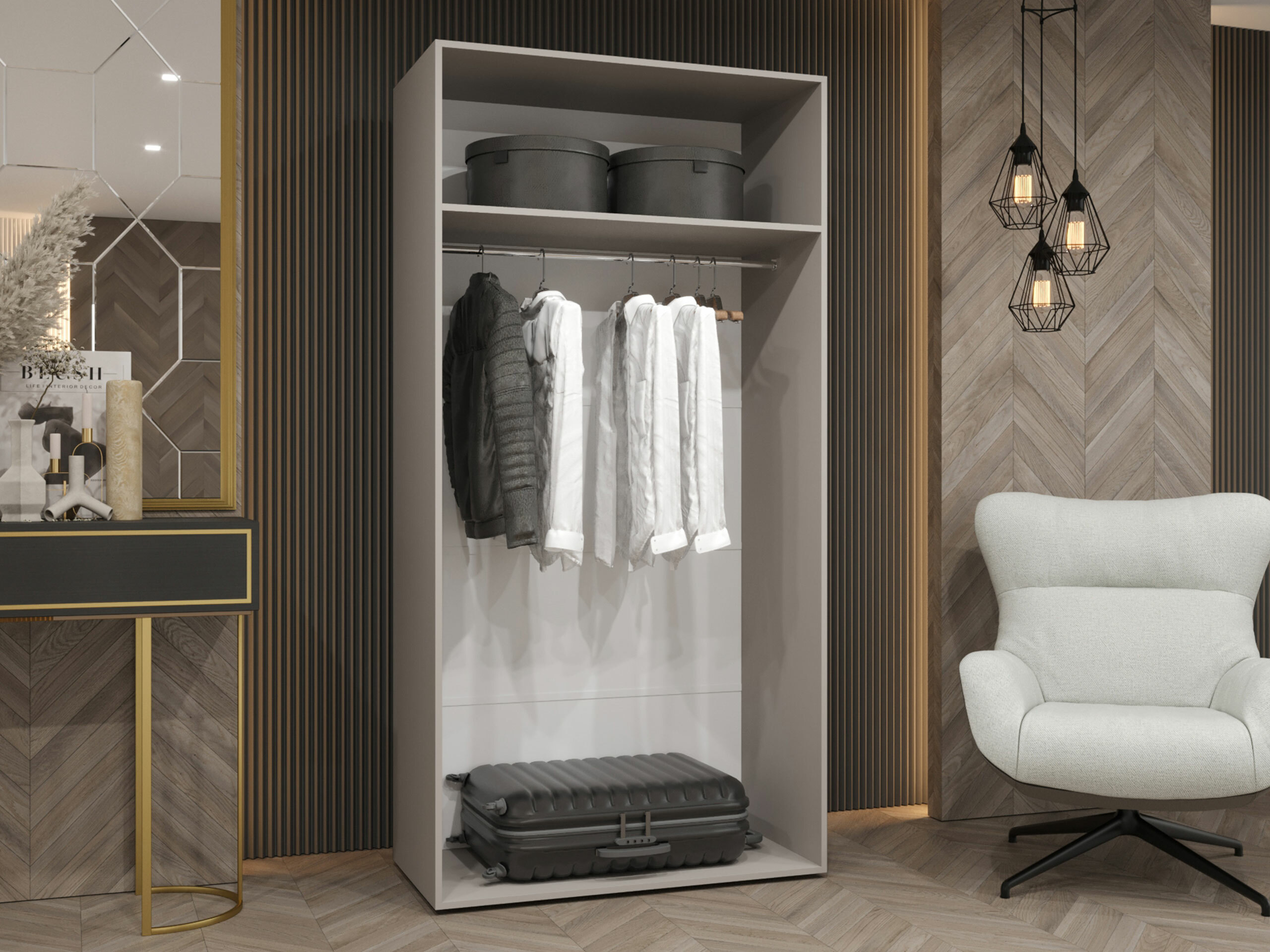 Garderobna omara Hartford 509 (Črna)