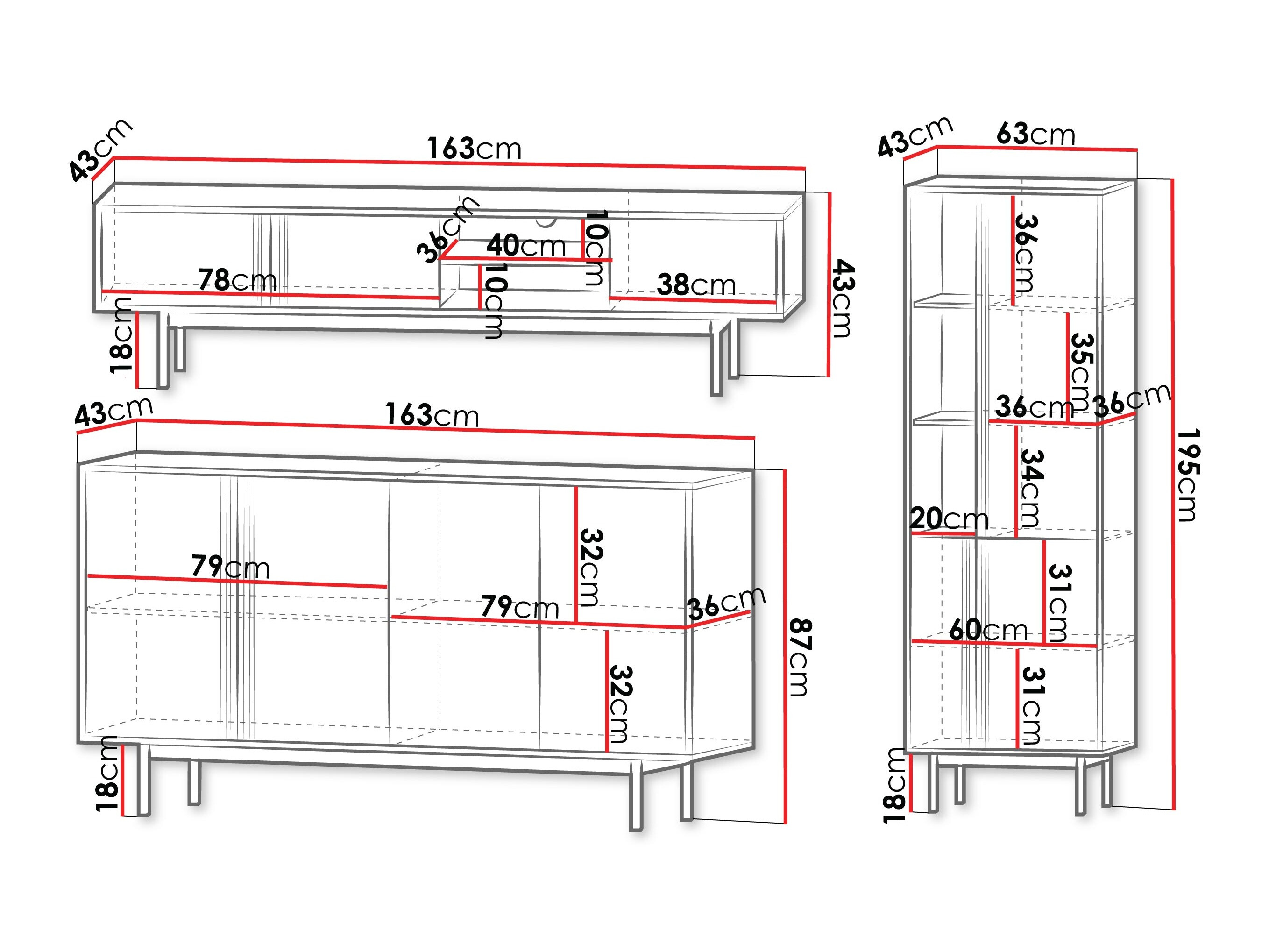 Komplet za dnevno sobo Levali 115 (Bež)