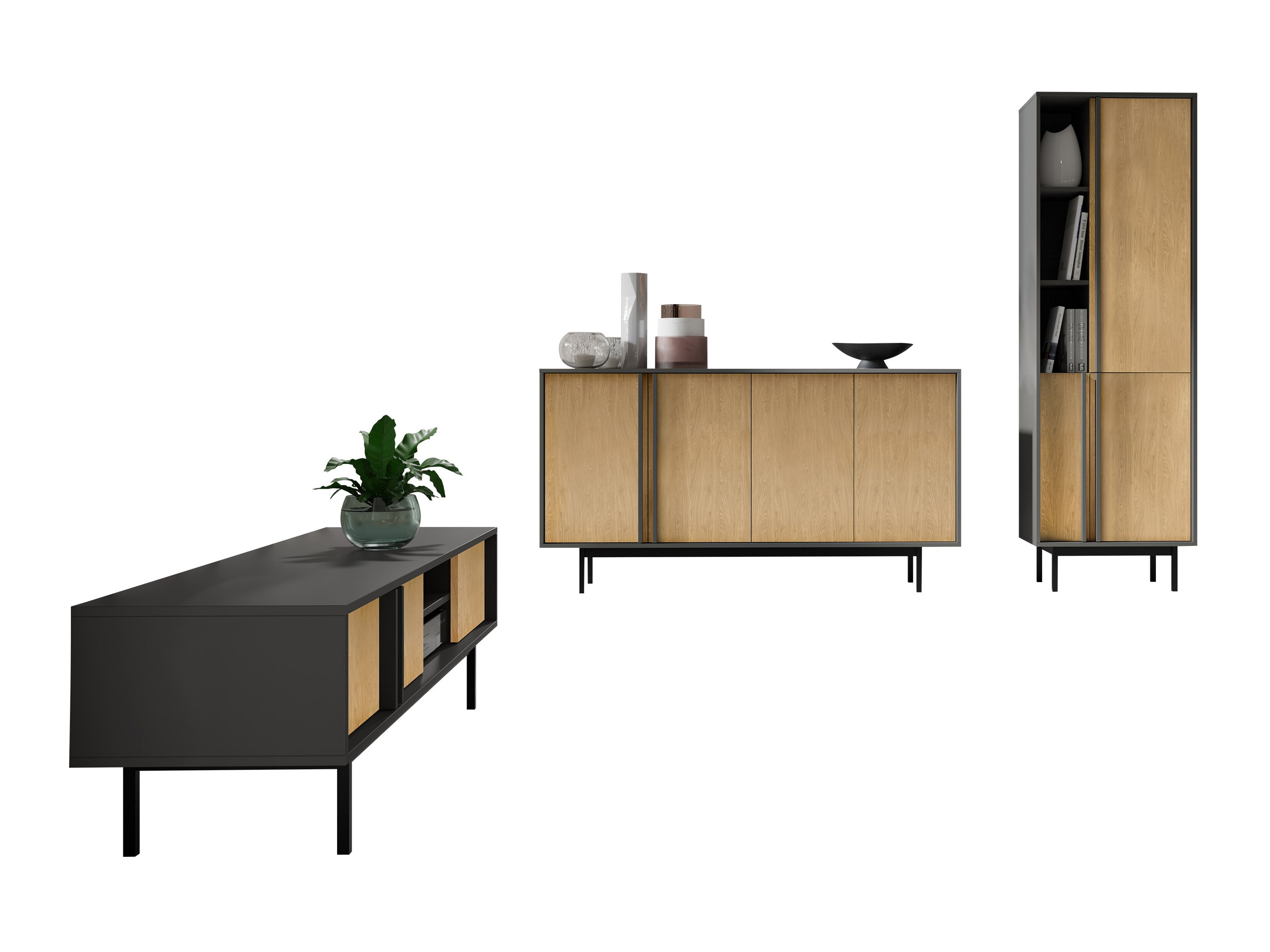 Komplet za dnevno sobo Levali 115 (Hrast)