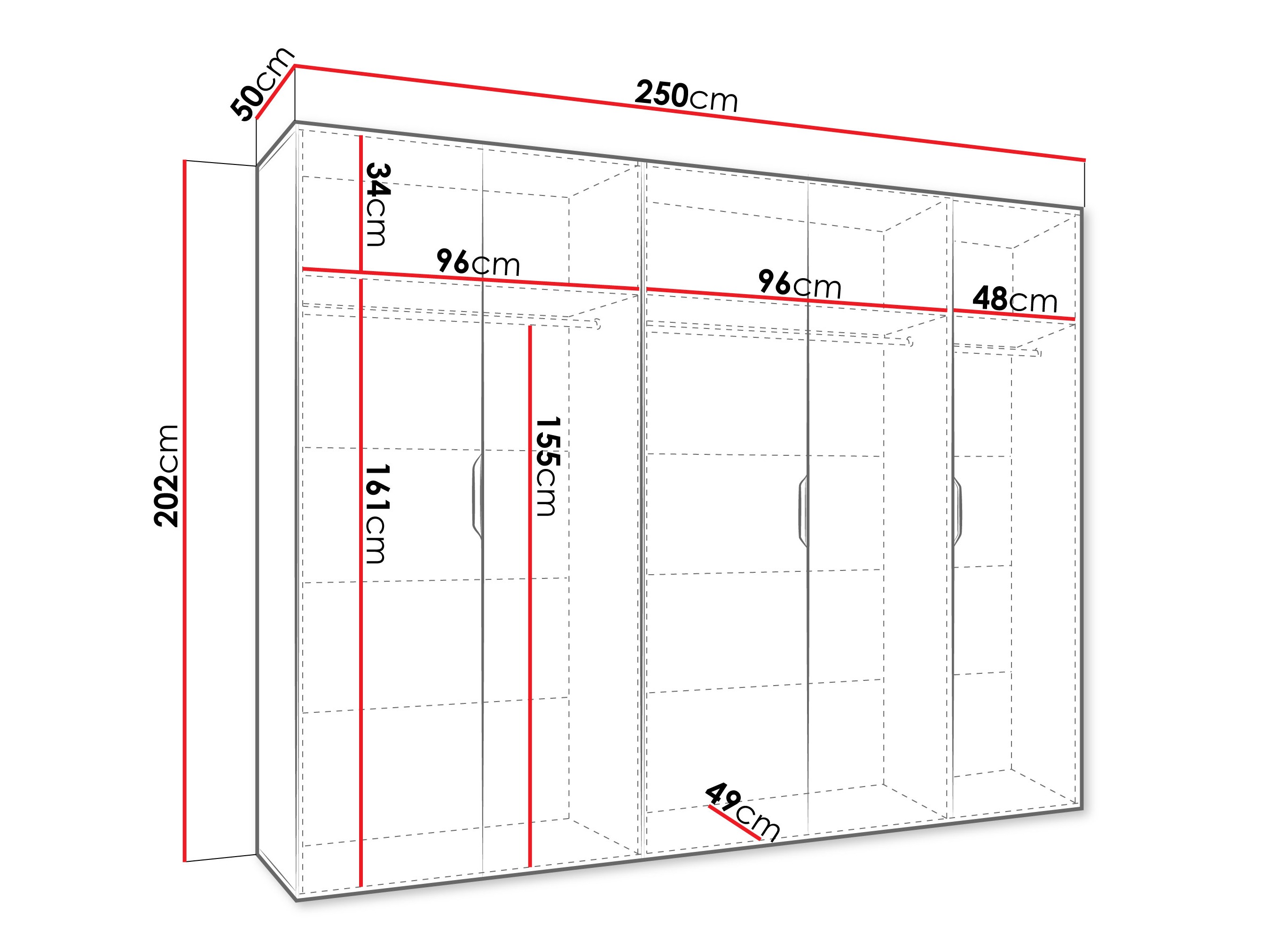 Garderobna omara Hartford 515 (Bela)
