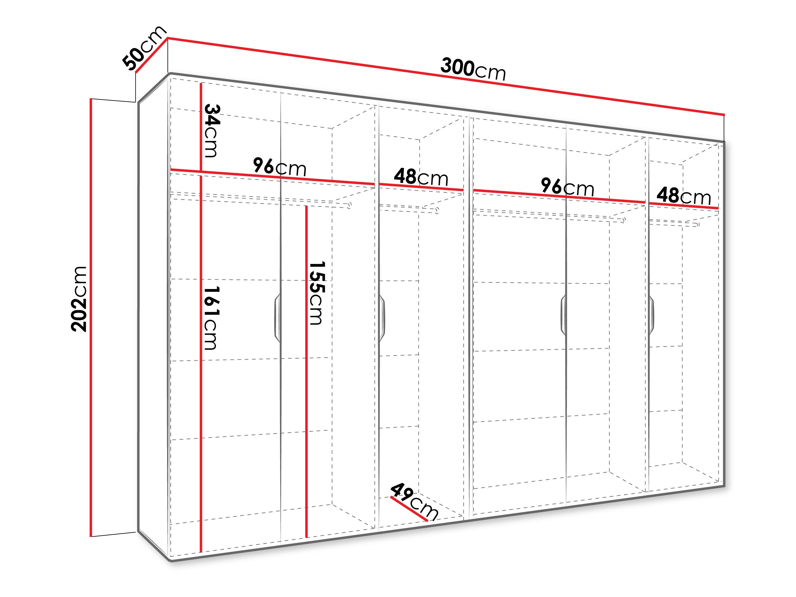 Garderobna omara Hartford 517 (Bela)