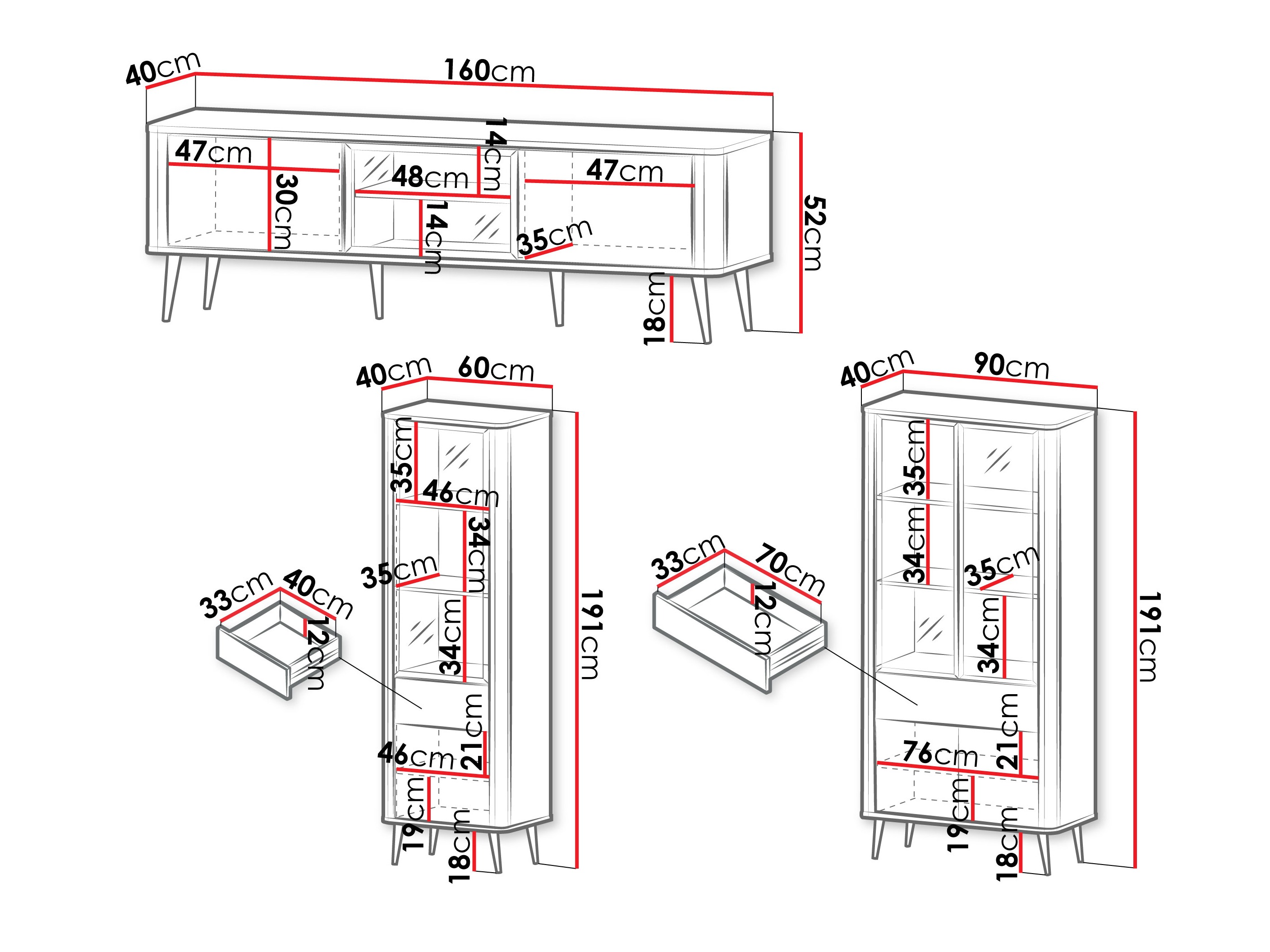 Komplet za dnevno sobo Lufela 121 (Kašmir + Sivi marmor)