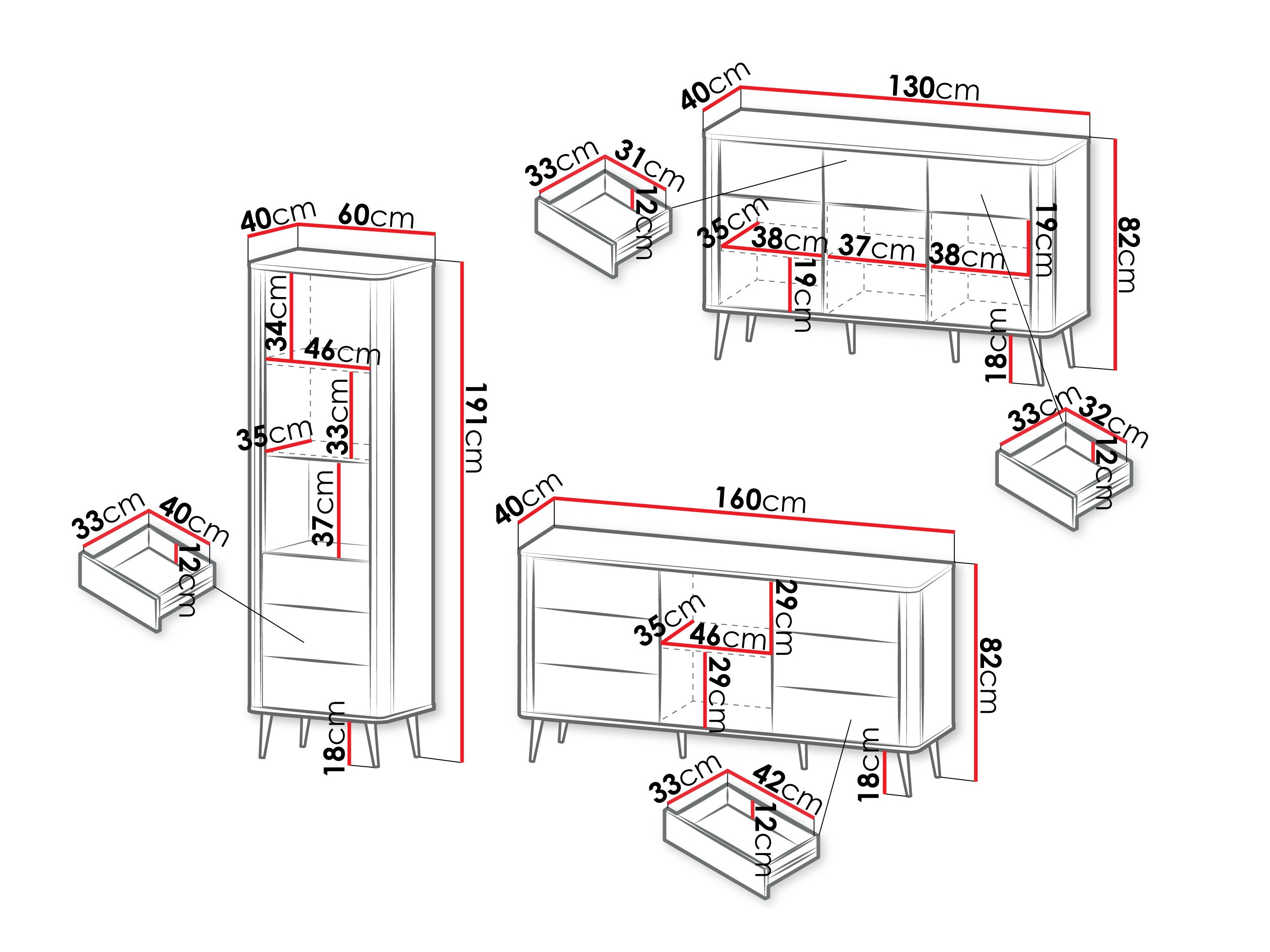 Komplet za dnevno sobo Lufela 122 (Kašmir + Oreh)