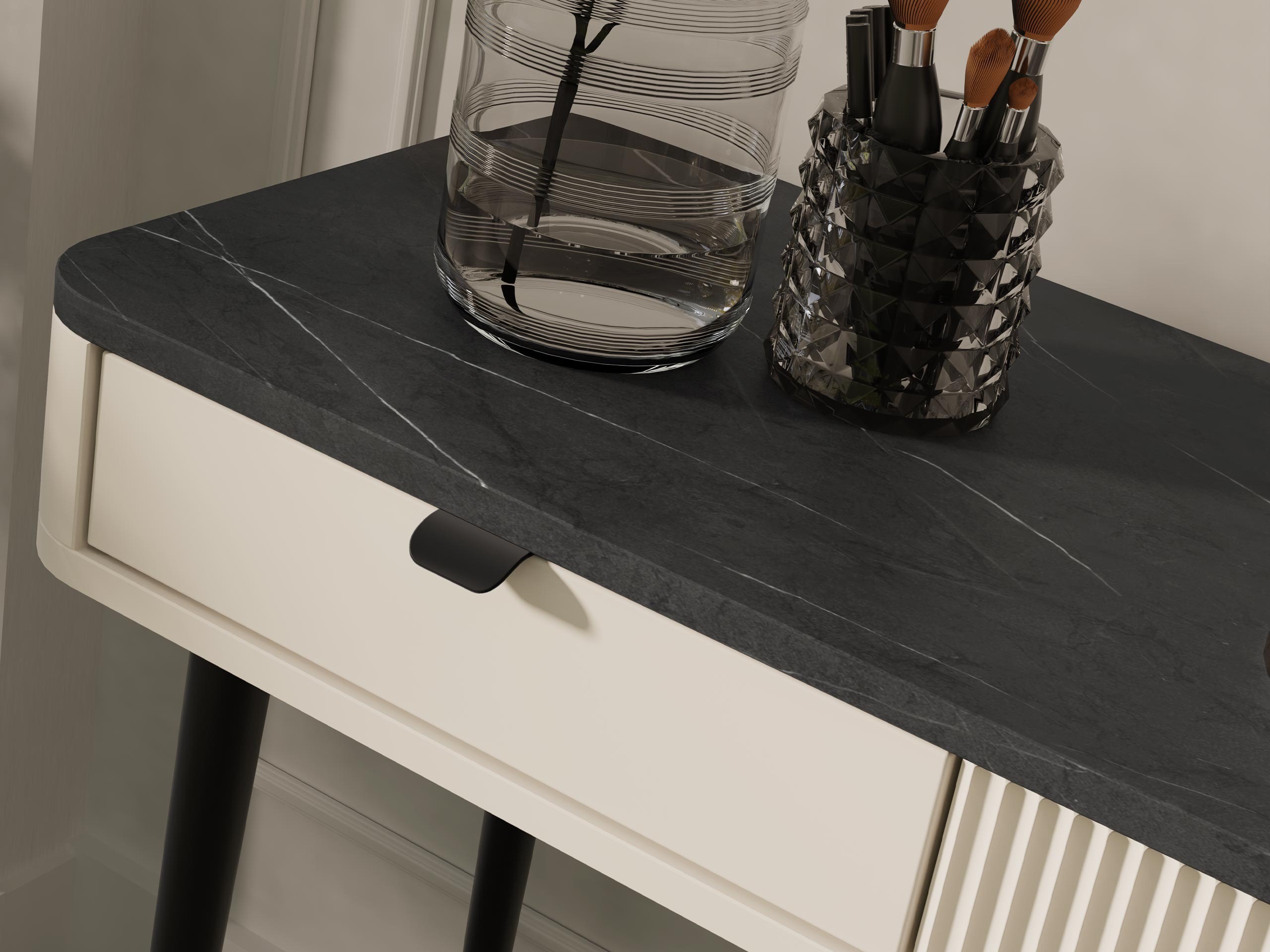 Komplet za domačo pisarno Lufela 123 (Kašmir + Sivi marmor)