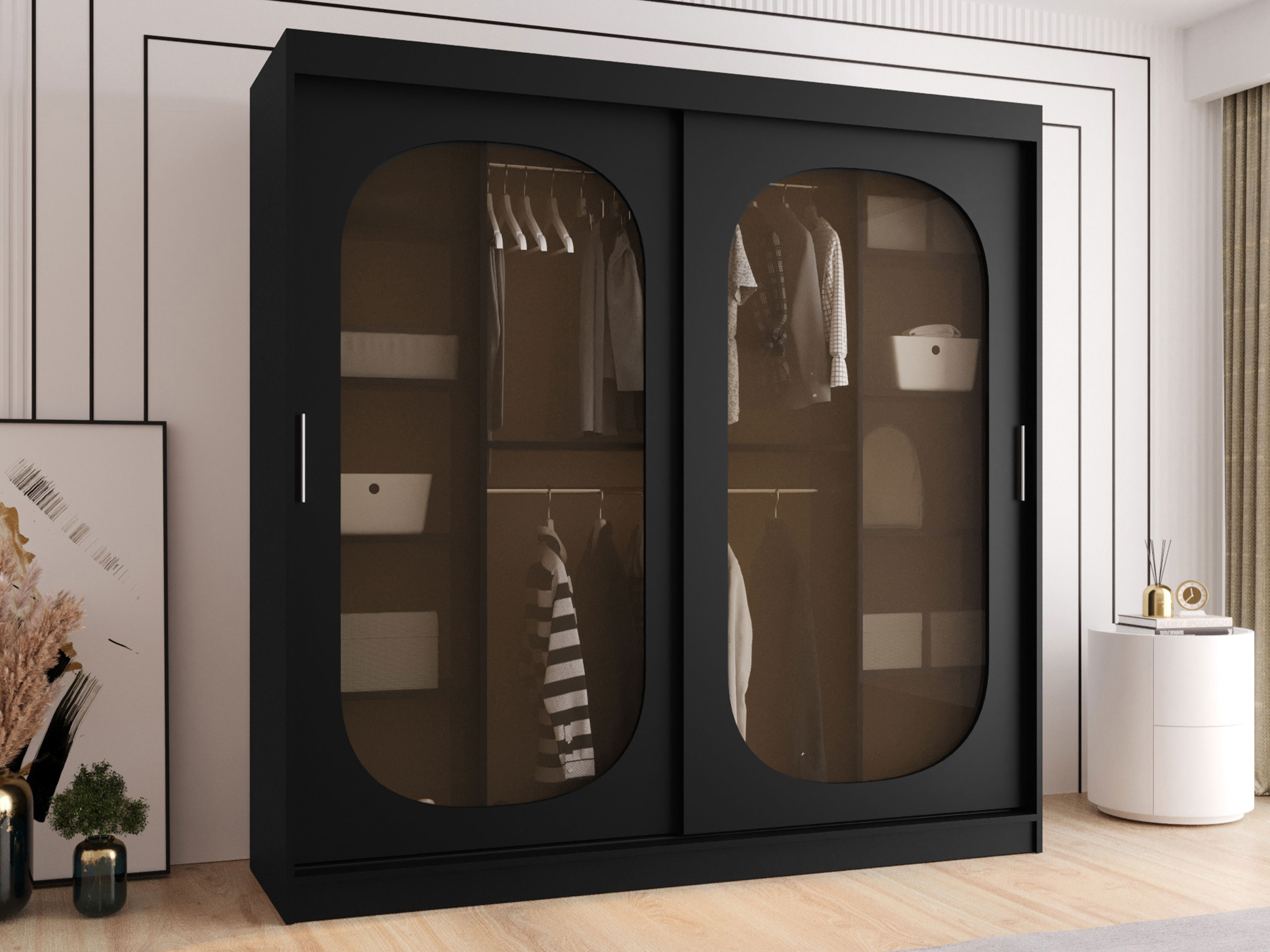 Garderobna omara Hartford 521 (Črna)