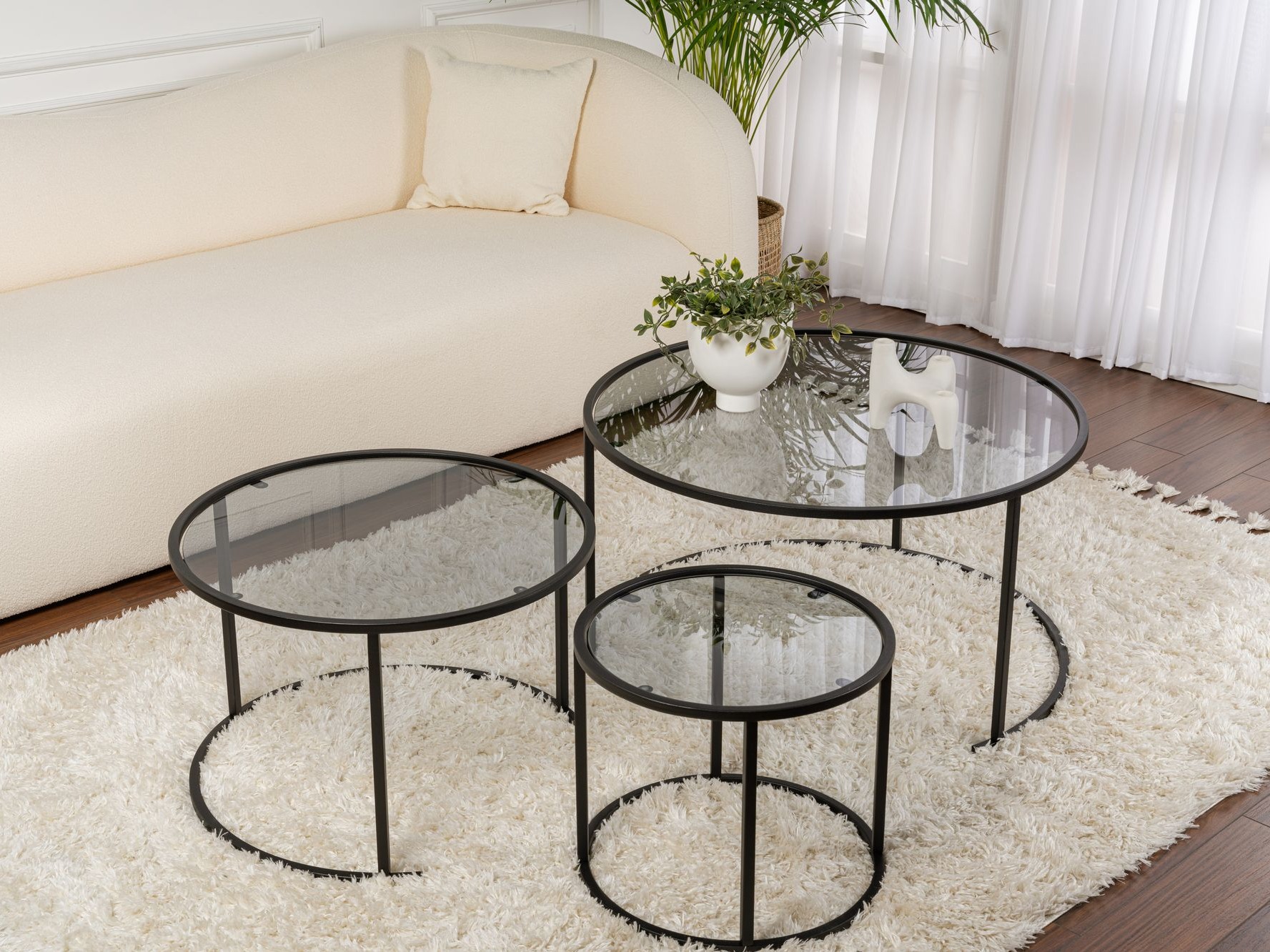 Komplet klubskih mizic Novato 120 (Črna)