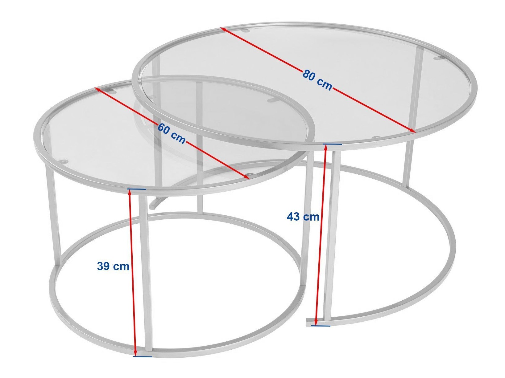 Komplet klubskih mizic Novato 121 (Črna)