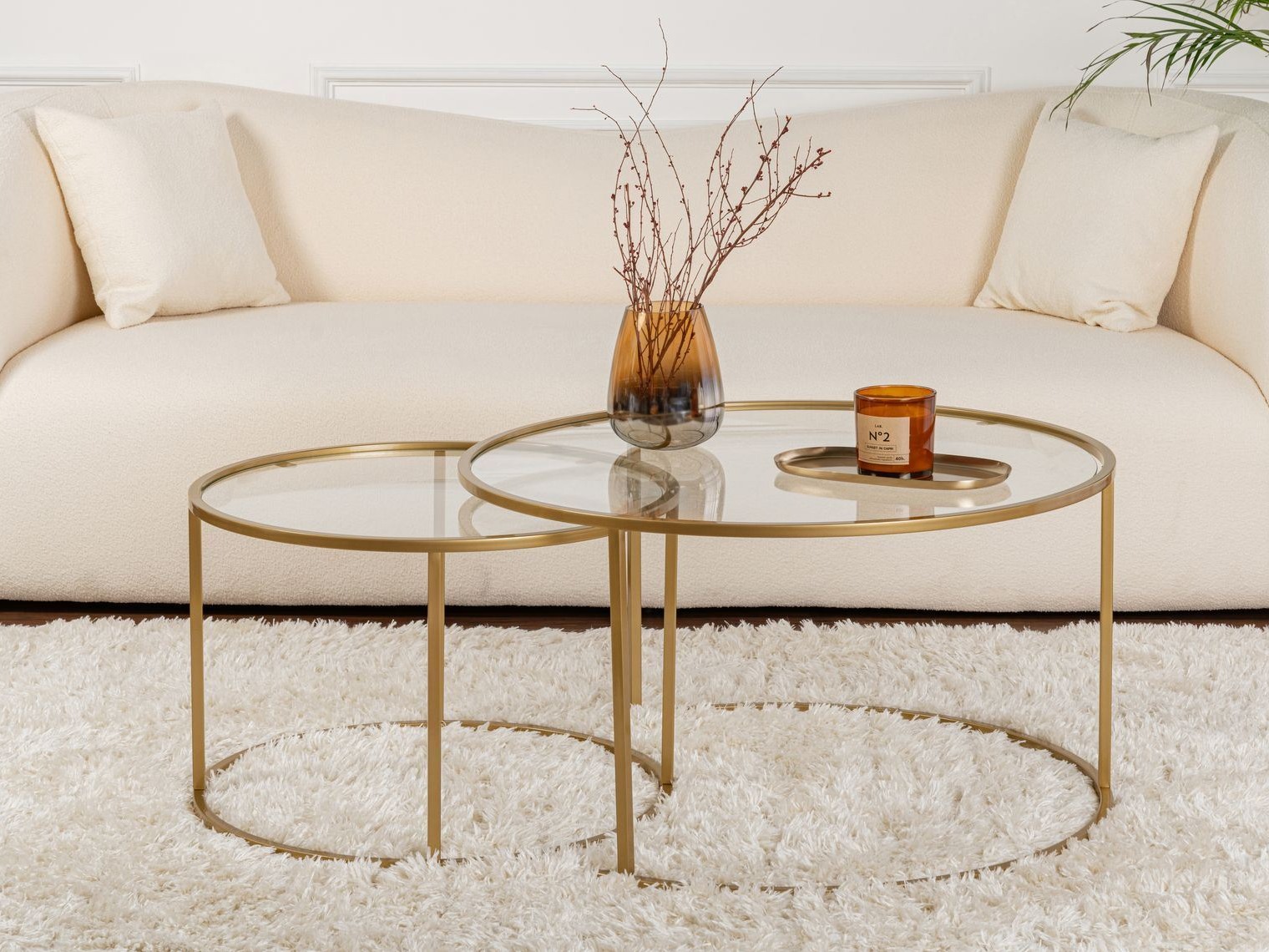 Komplet klubskih mizic Novato 121 (Zlata)