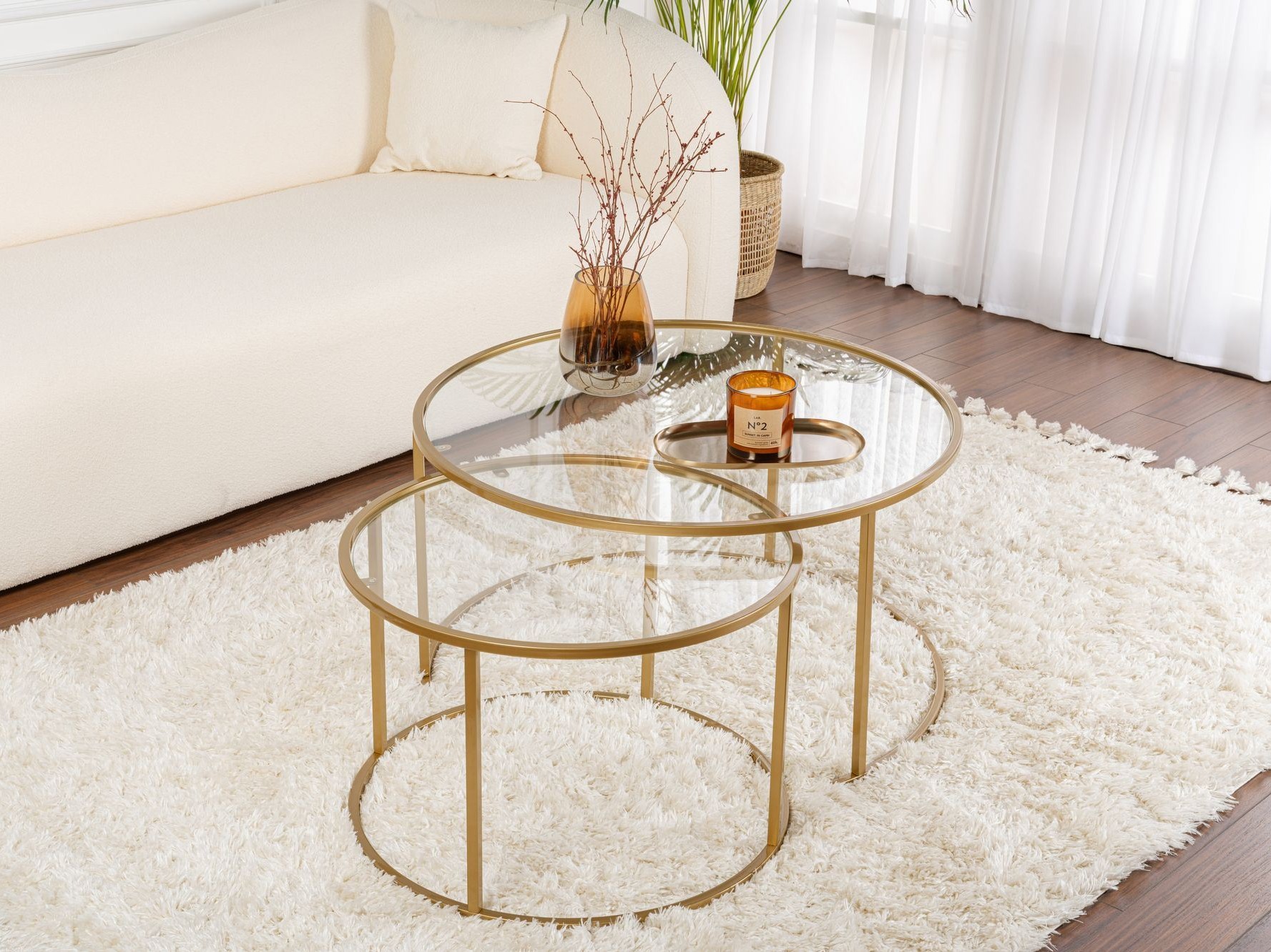 Komplet klubskih mizic Novato 121 (Zlata)