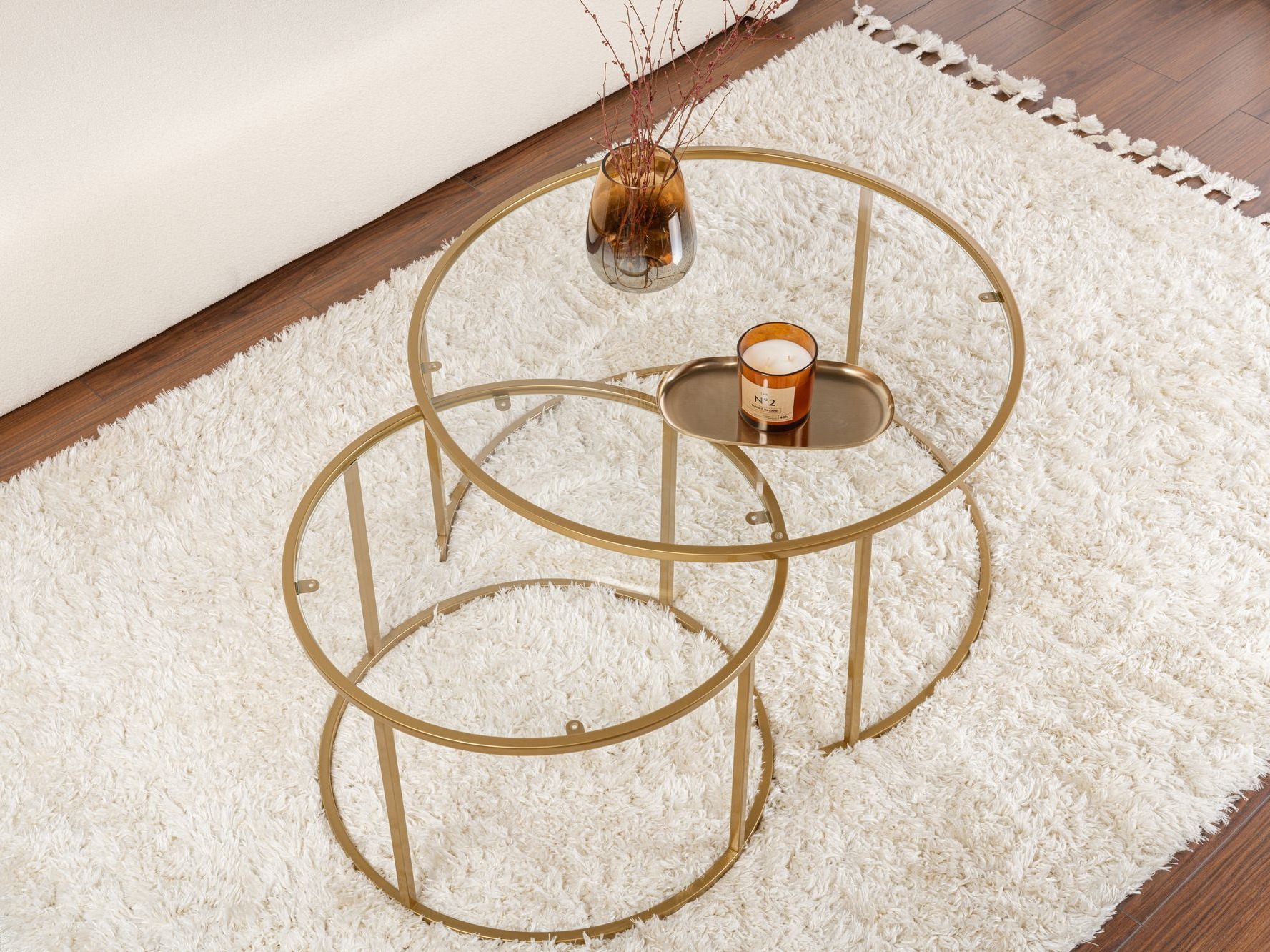 Komplet klubskih mizic Novato 121 (Zlata)