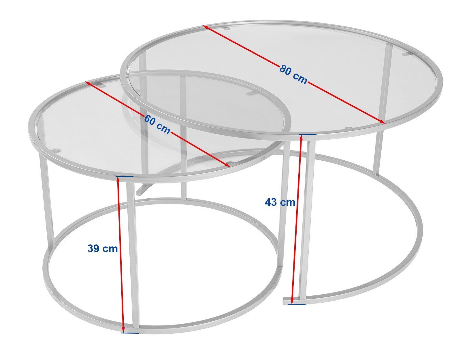 Komplet klubskih mizic Novato 121 (Zlata)
