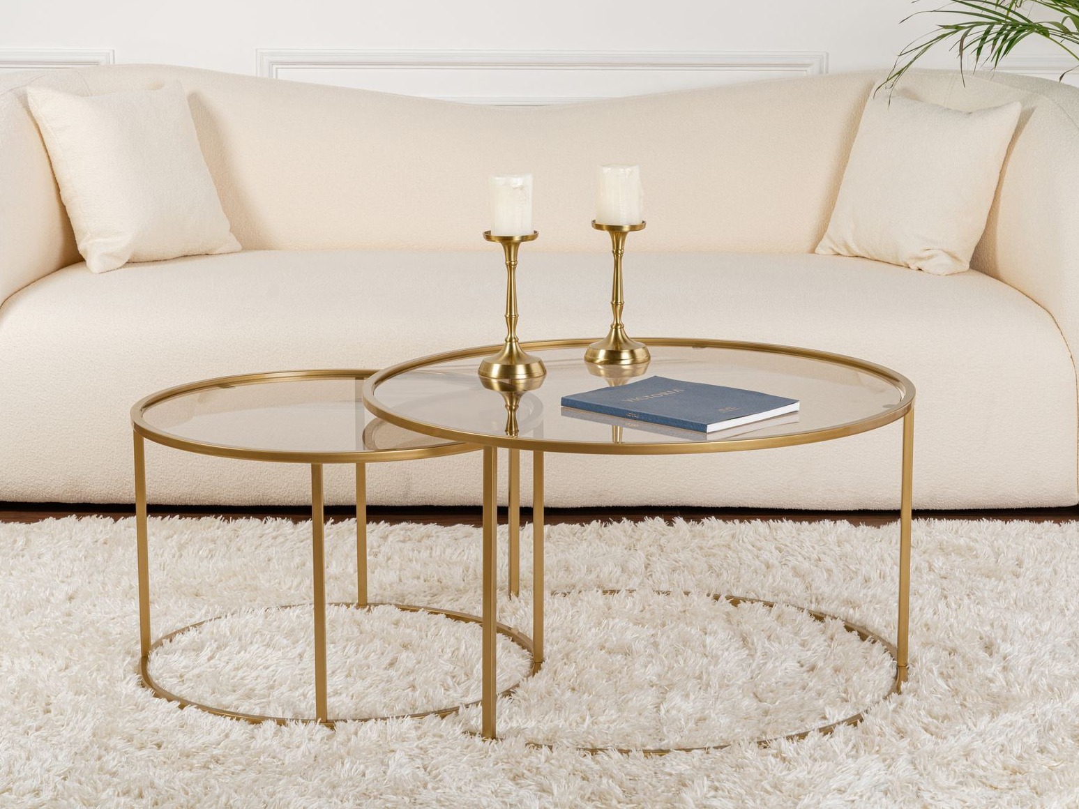 Komplet klubskih mizic Novato 122 (Zlata)