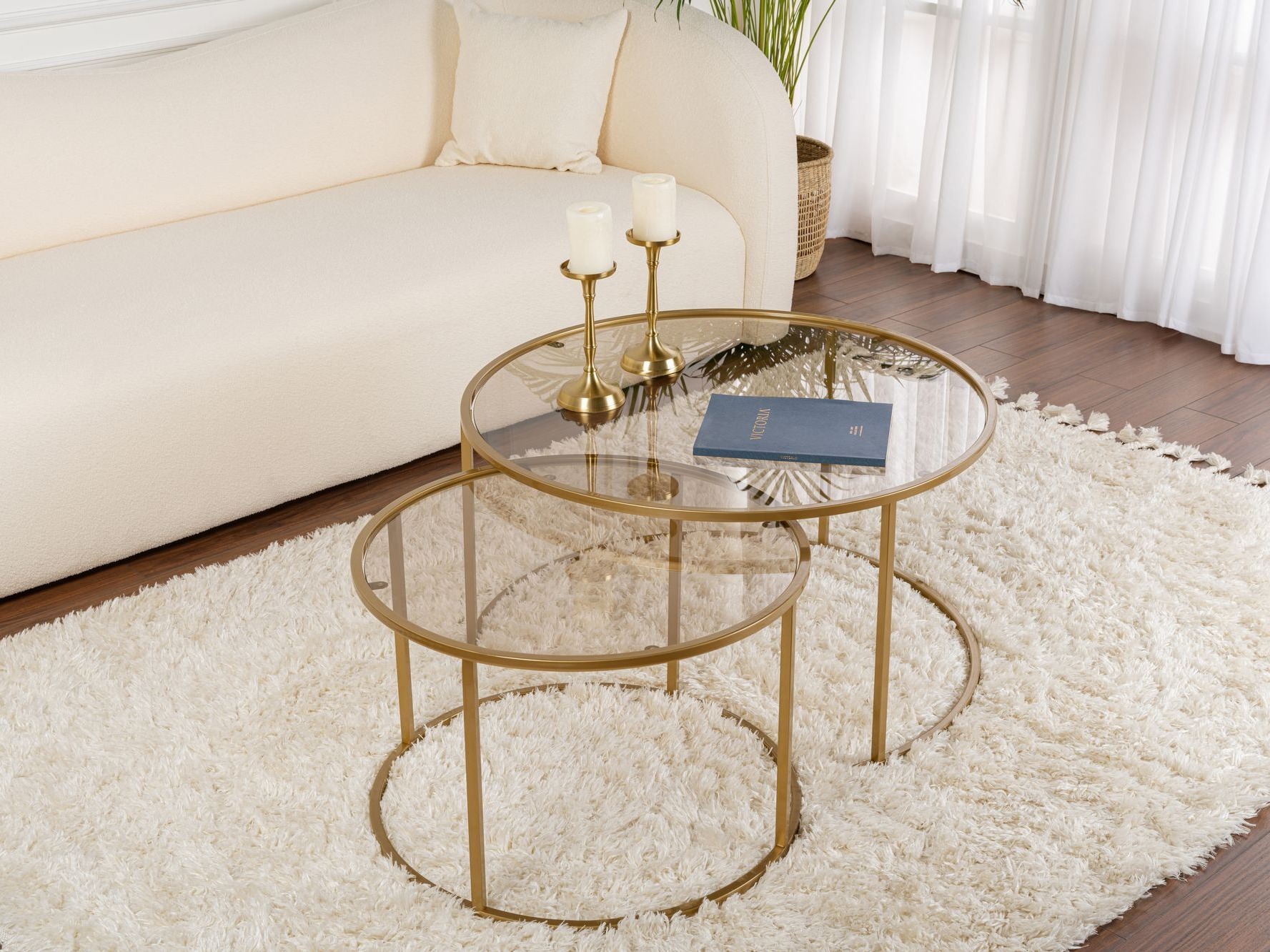 Komplet klubskih mizic Novato 122 (Zlata)