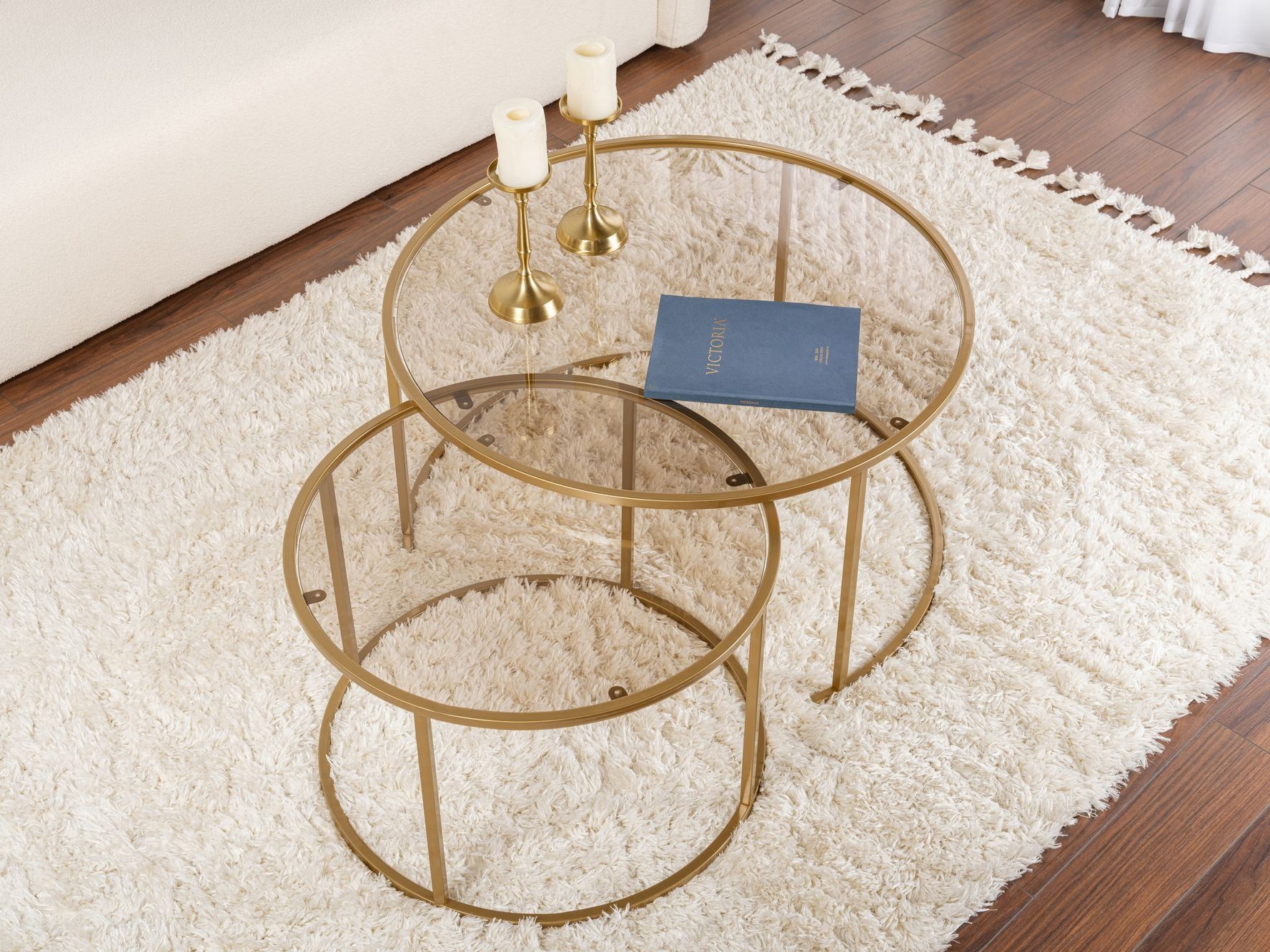 Komplet klubskih mizic Novato 122 (Zlata)