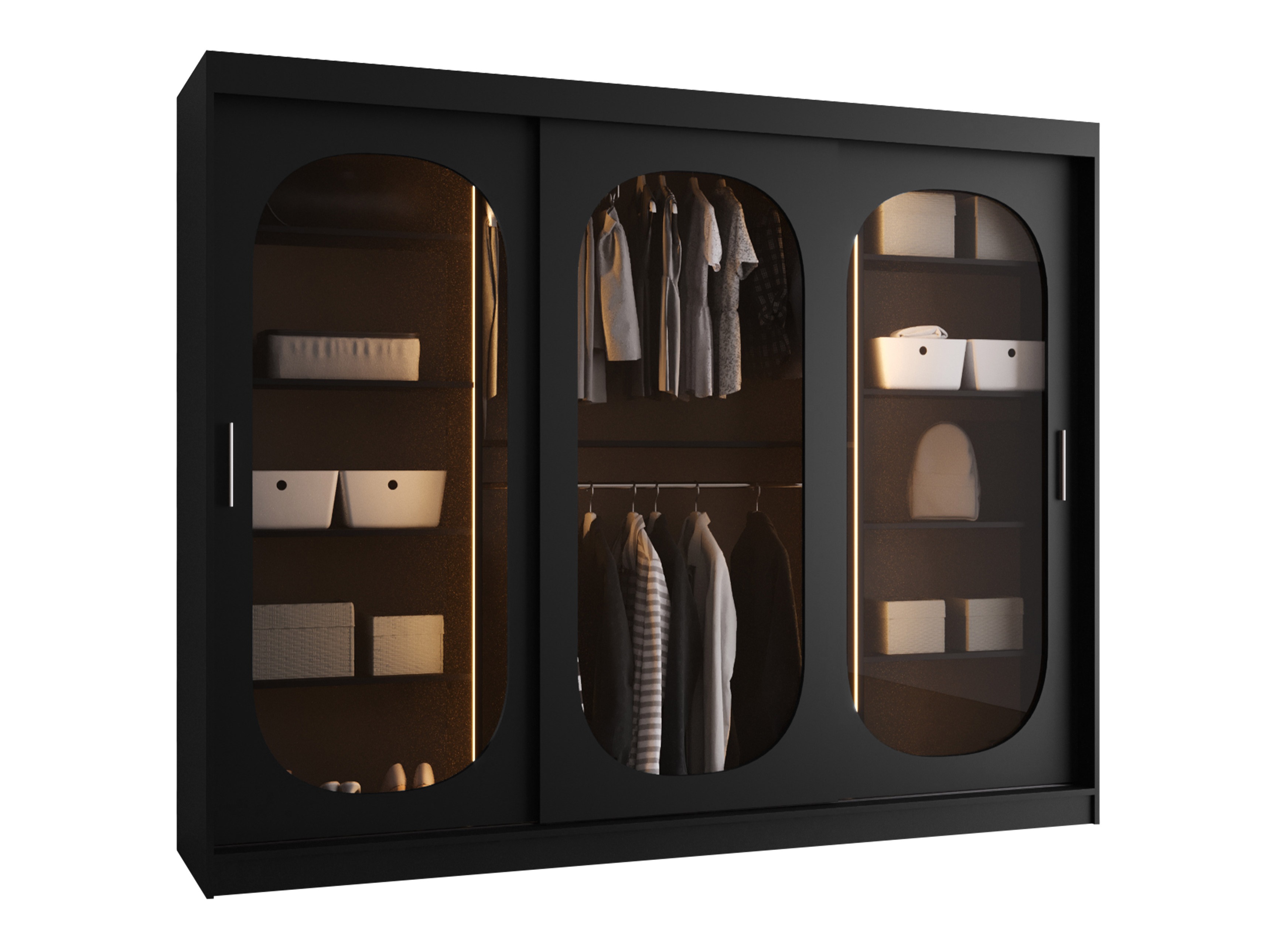 Garderobna omara Hartford 522 (Črna)