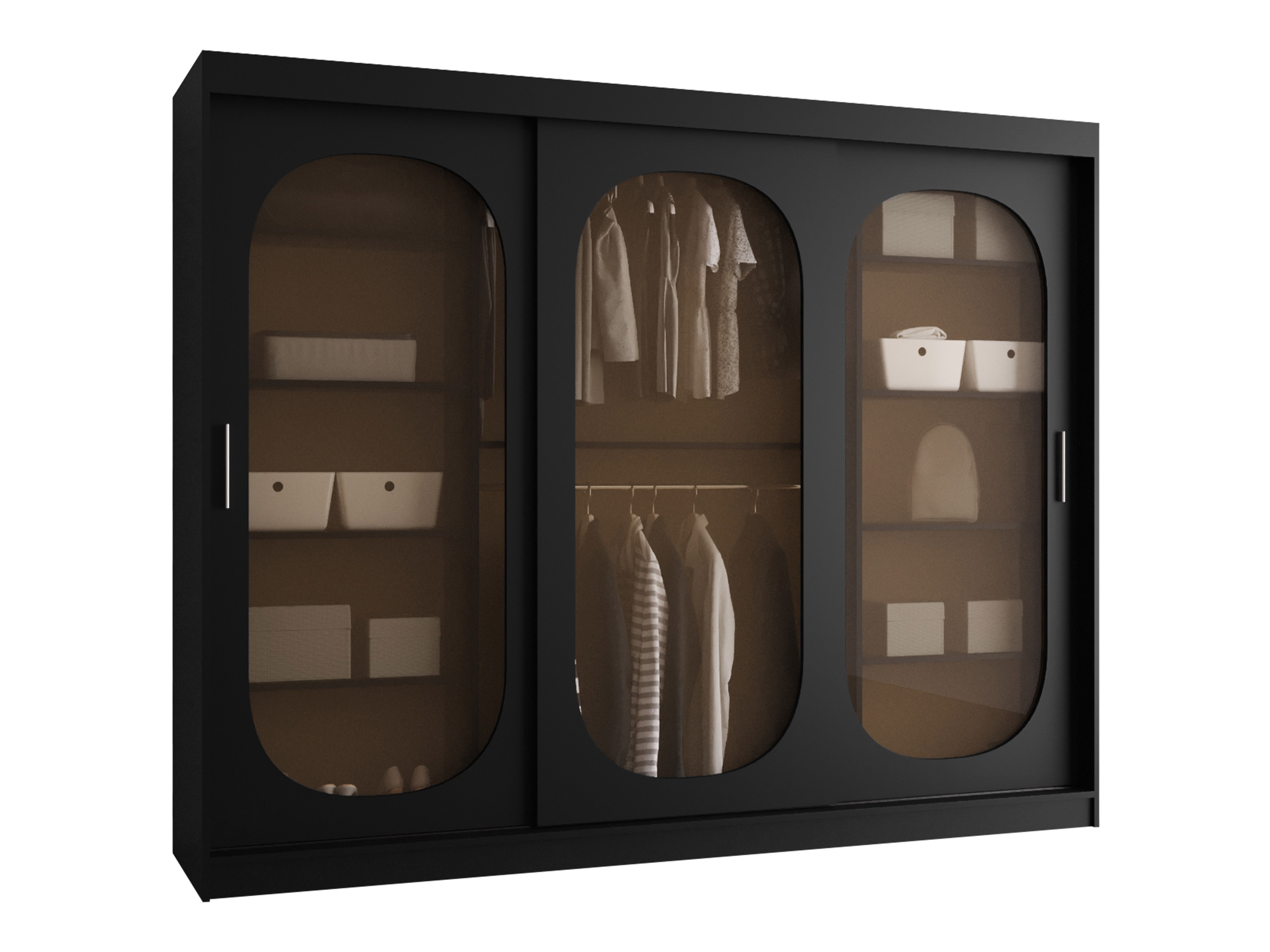 Garderobna omara Hartford 522 (Črna)