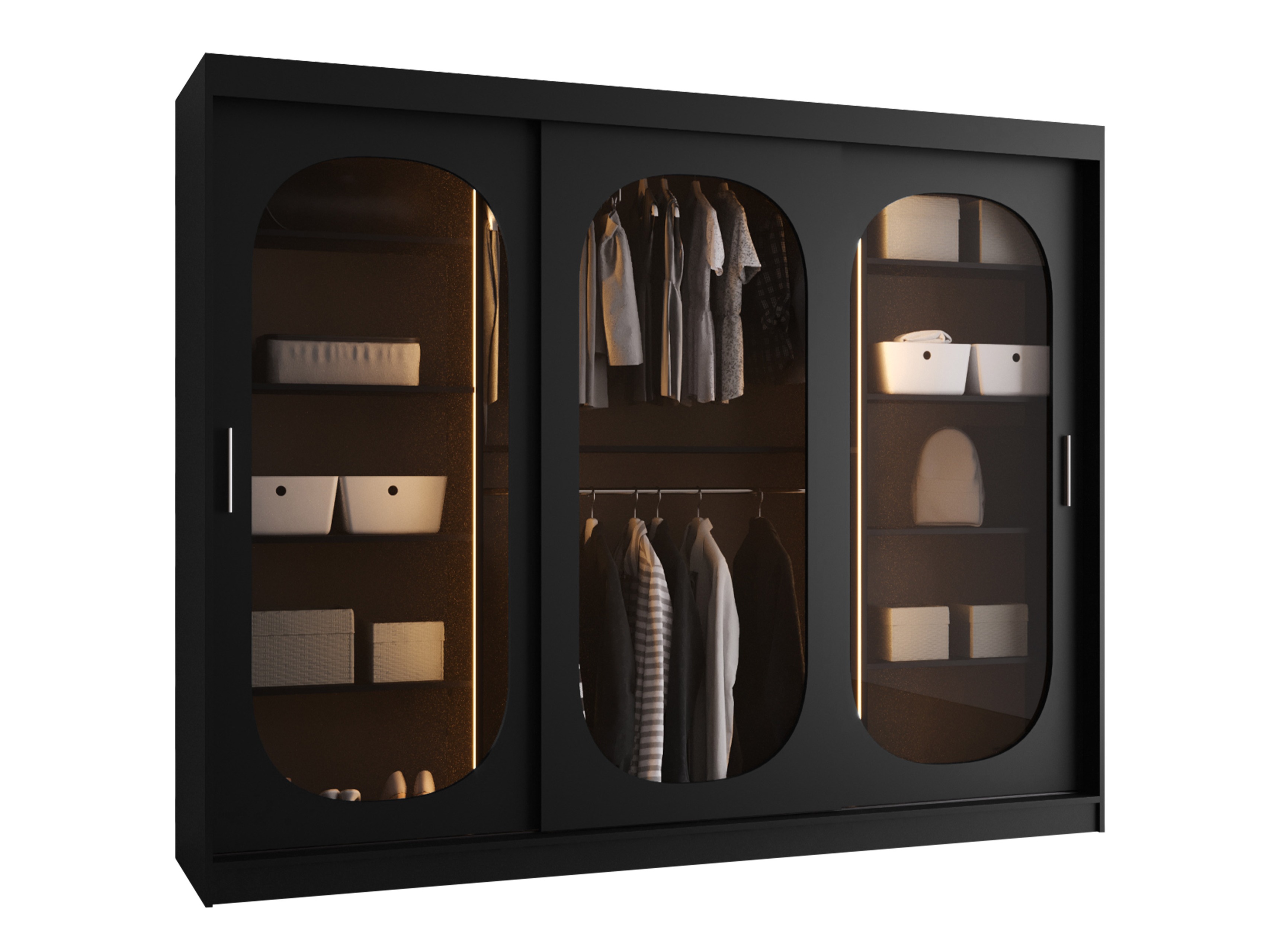 Garderobna omara Hartford 522 (Črna)