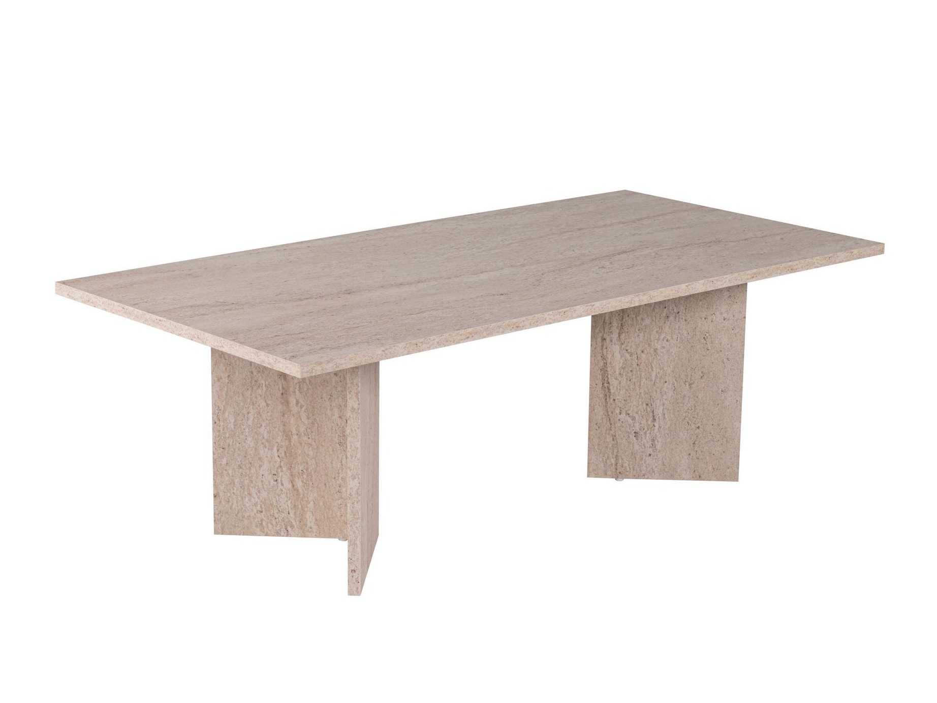 Klubska mizica Novato 132 (Svetel travertin)