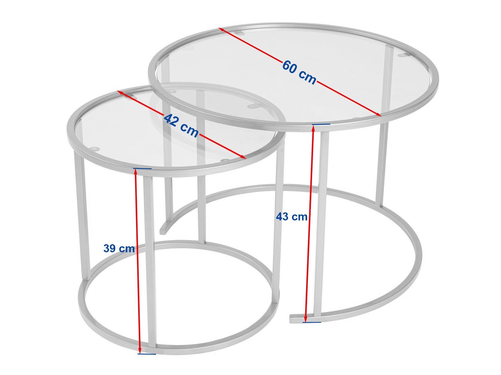 Komplet klubskih mizic Novato 123 (Črna)