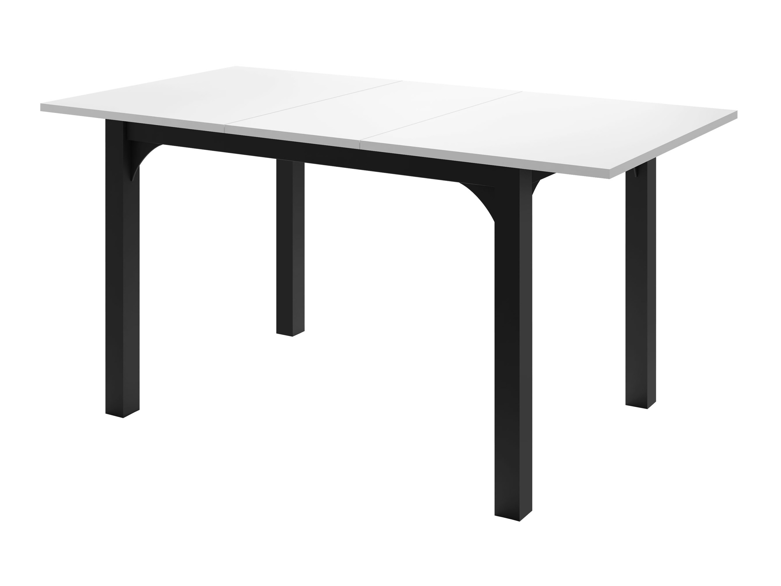 Miza Oswego 135 (Beli marmor + Črna)