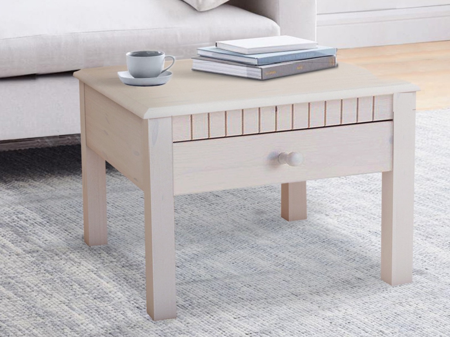 Klubska mizica Cavfelo 103 (Bela)