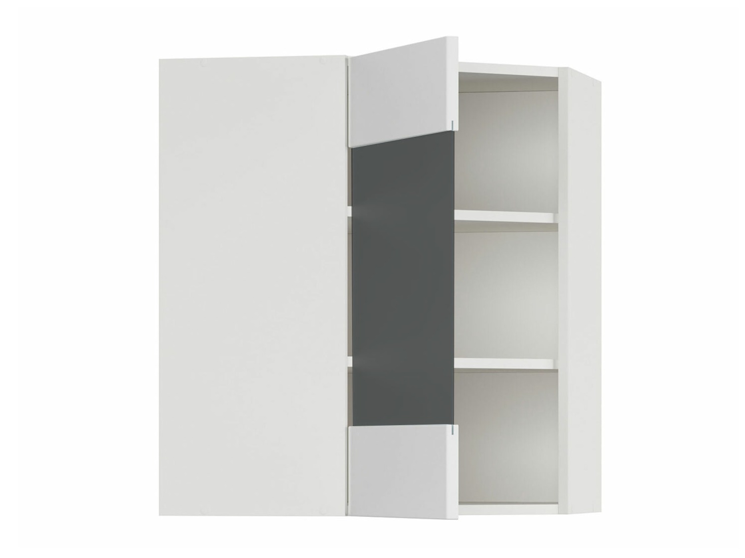 Modularna kotna stenska omarica Top White 160