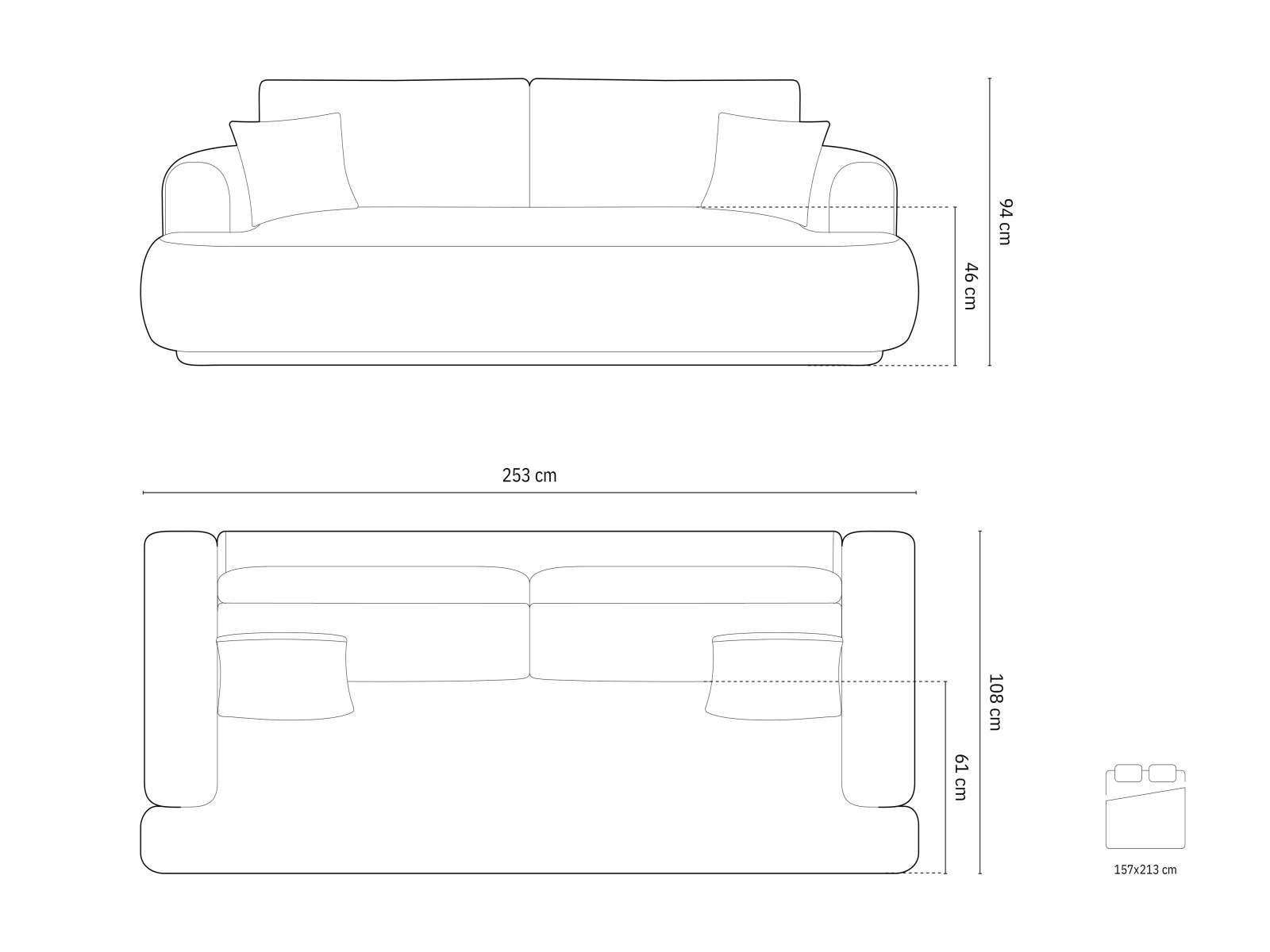 Raztegljiv kavč Beckley 161 (Sorella 03)