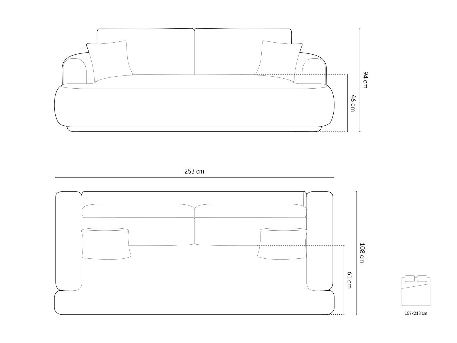 Raztegljiv kavč Beckley 161 (Sorella 05)