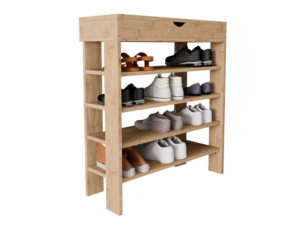 Regal za čevlje Kailua 2519 (Hrast)