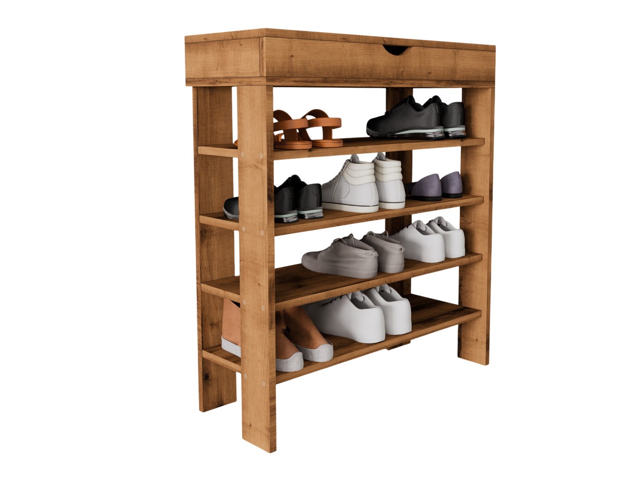 Regal za čevlje Kailua 2519 (Oreh)