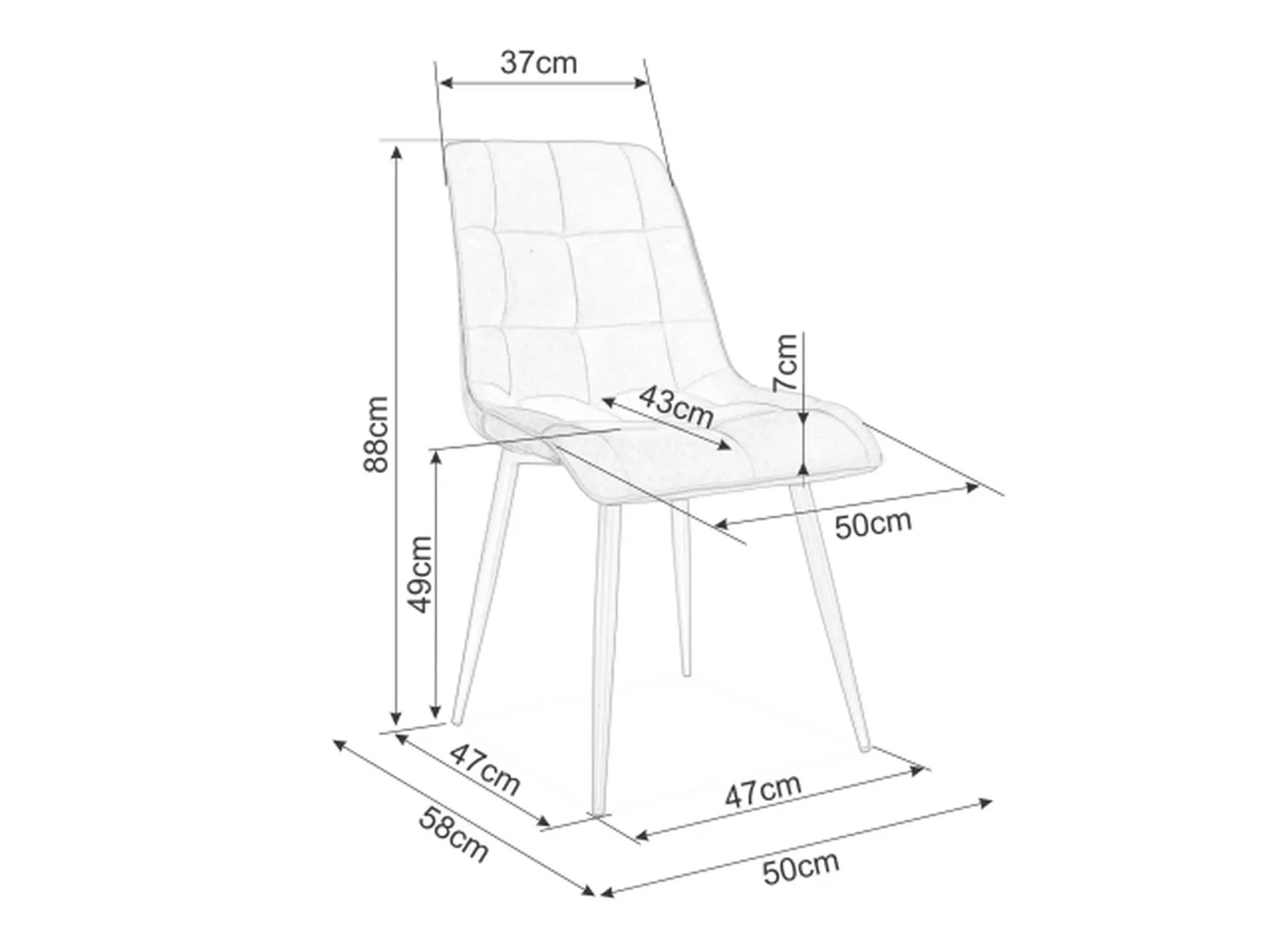 Stol Detroit 770 (Črna)