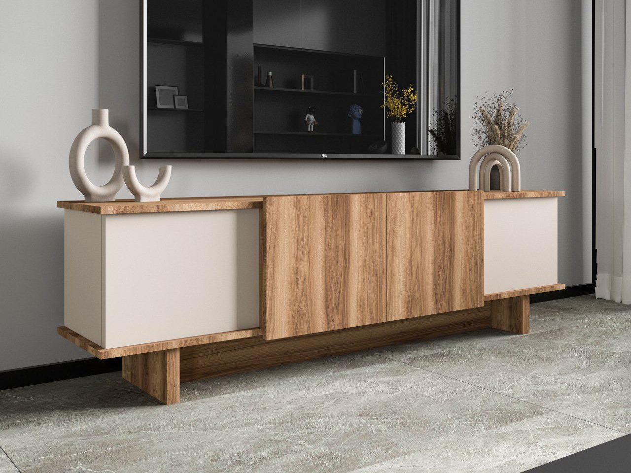 TV-omarica Kailua 2513 (Bež + Oreh)