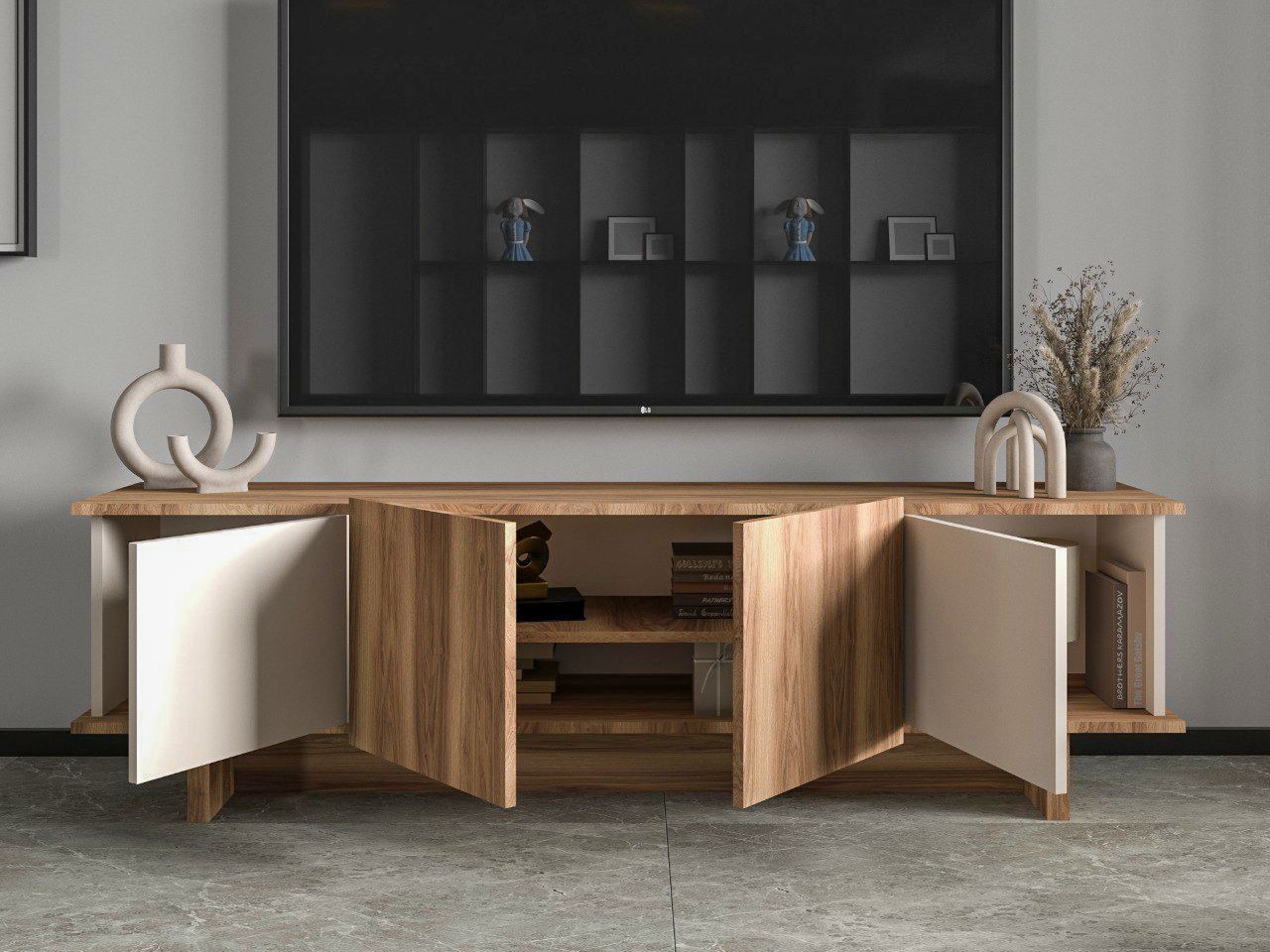 TV-omarica Kailua 2513 (Bež + Oreh)