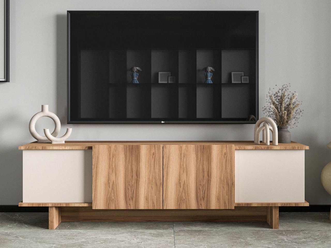 TV-omarica Kailua 2513 (Bež + Oreh)