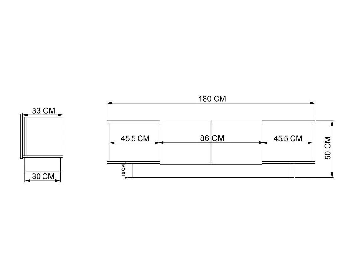 TV-omarica Kailua 2513 (Bež + Oreh)
