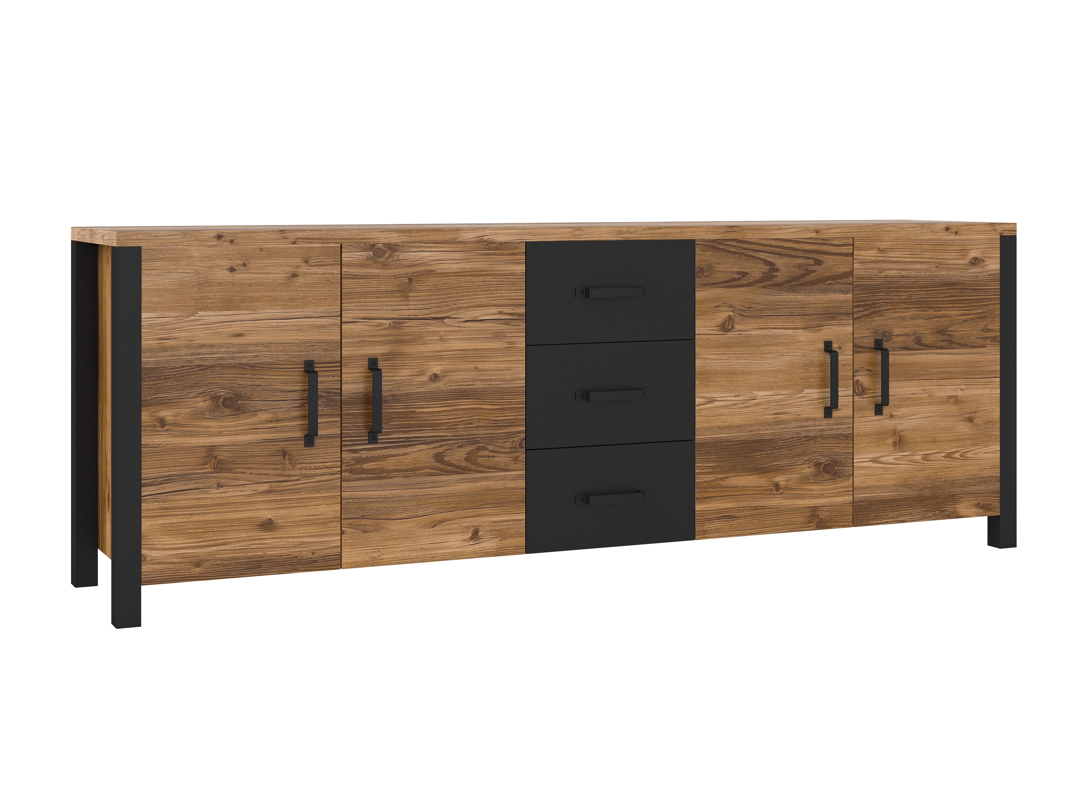 Komoda Tornua 109 (Temna smreka + Mat črna)