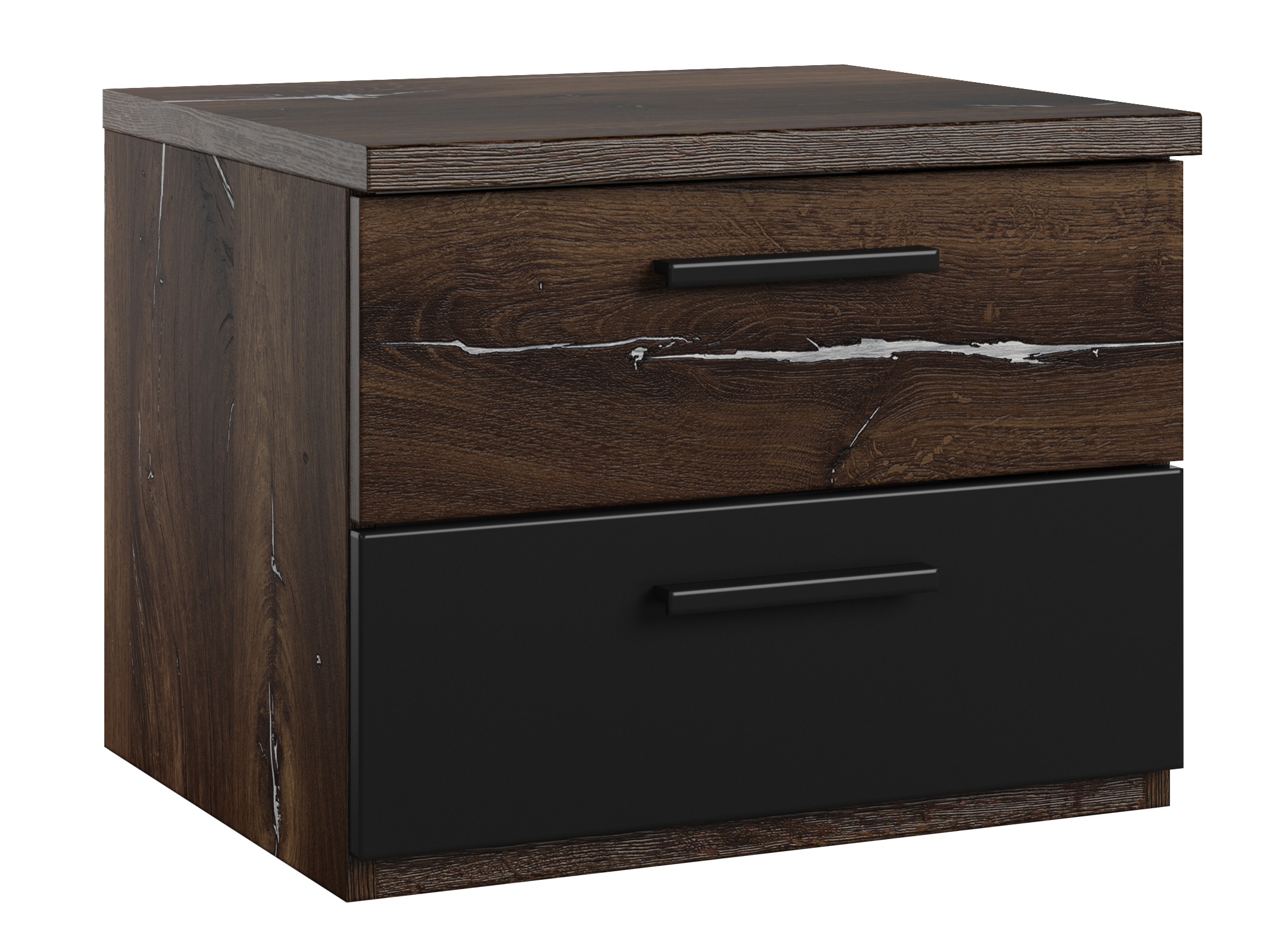 Nočna omarica Felelie 101 (Tamus Flagstaf hrast + Srebrna)