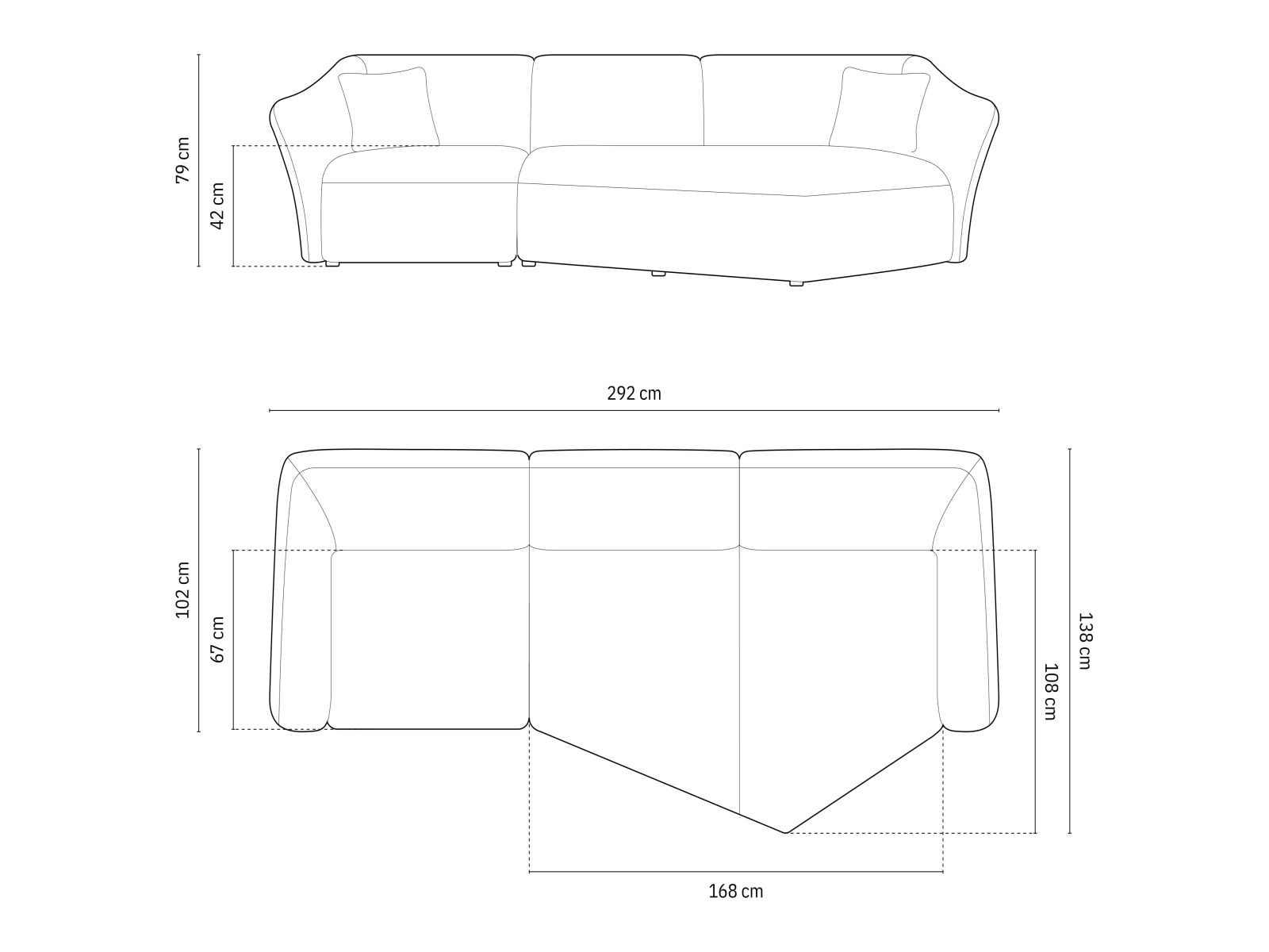 Kotna garnitura Beckley 168 (Sicuro 75)