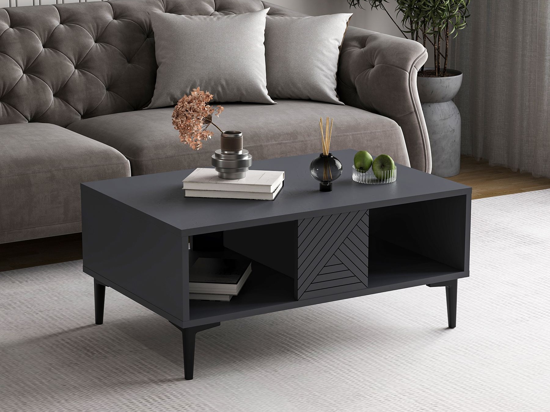 Klubska mizica Kailua 2537 (Antracit)